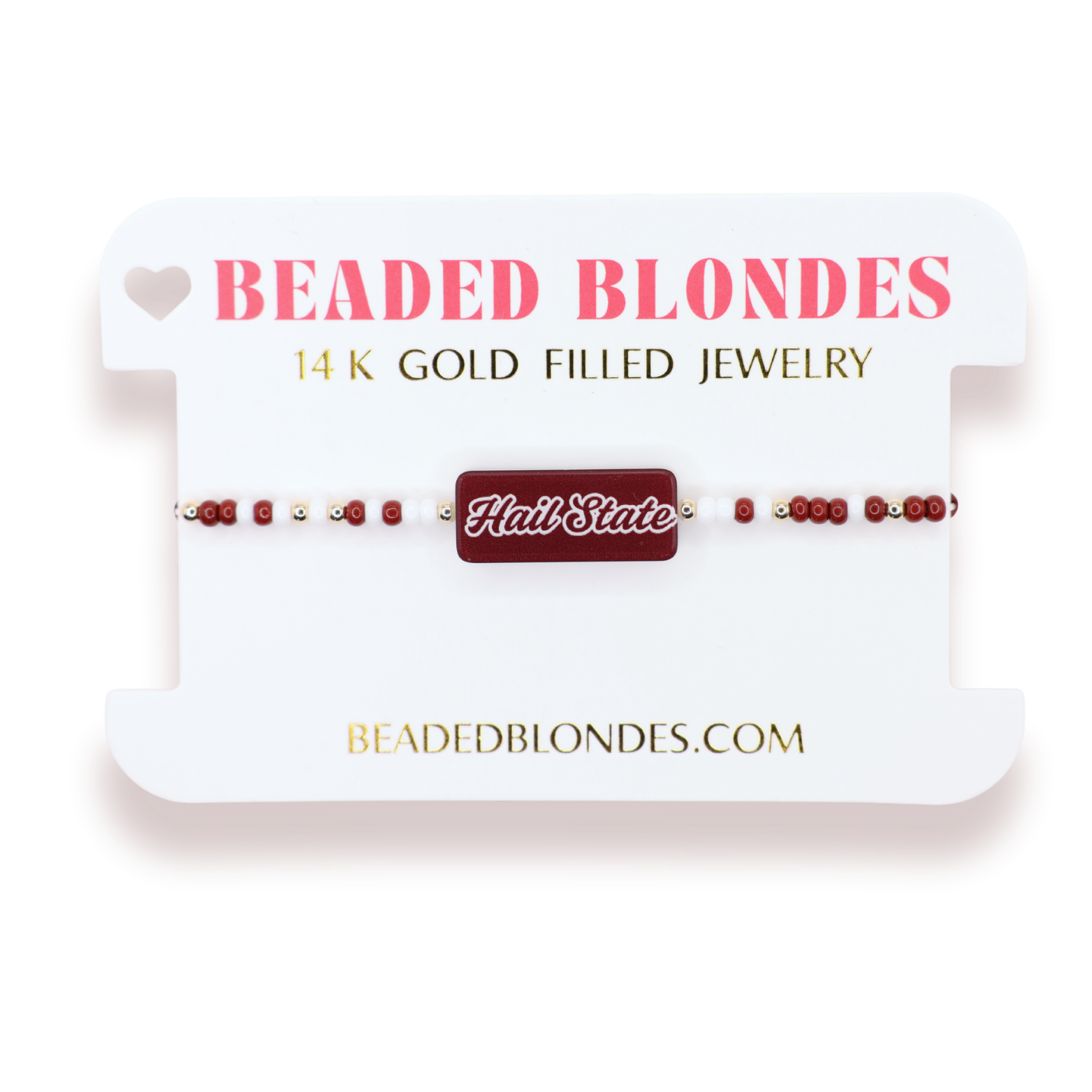 Hail State Block Bracelet on Color