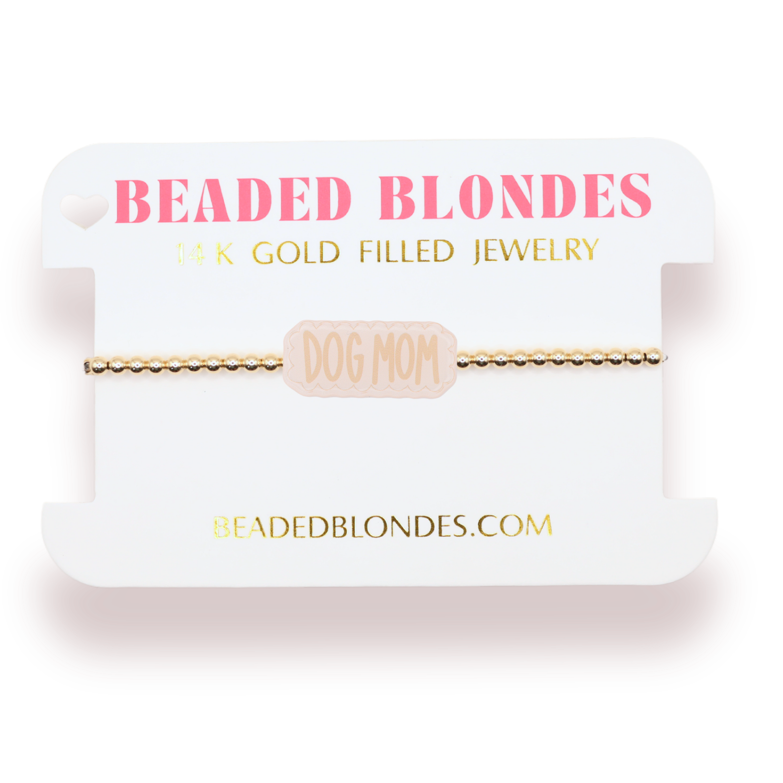 Dog Mom Bracelet on Gold