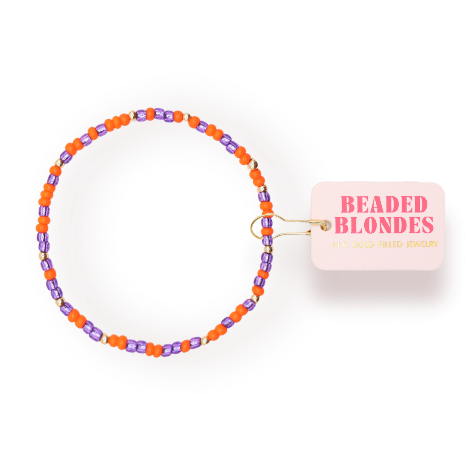 Purple & Orange Sprinkle Bracelet