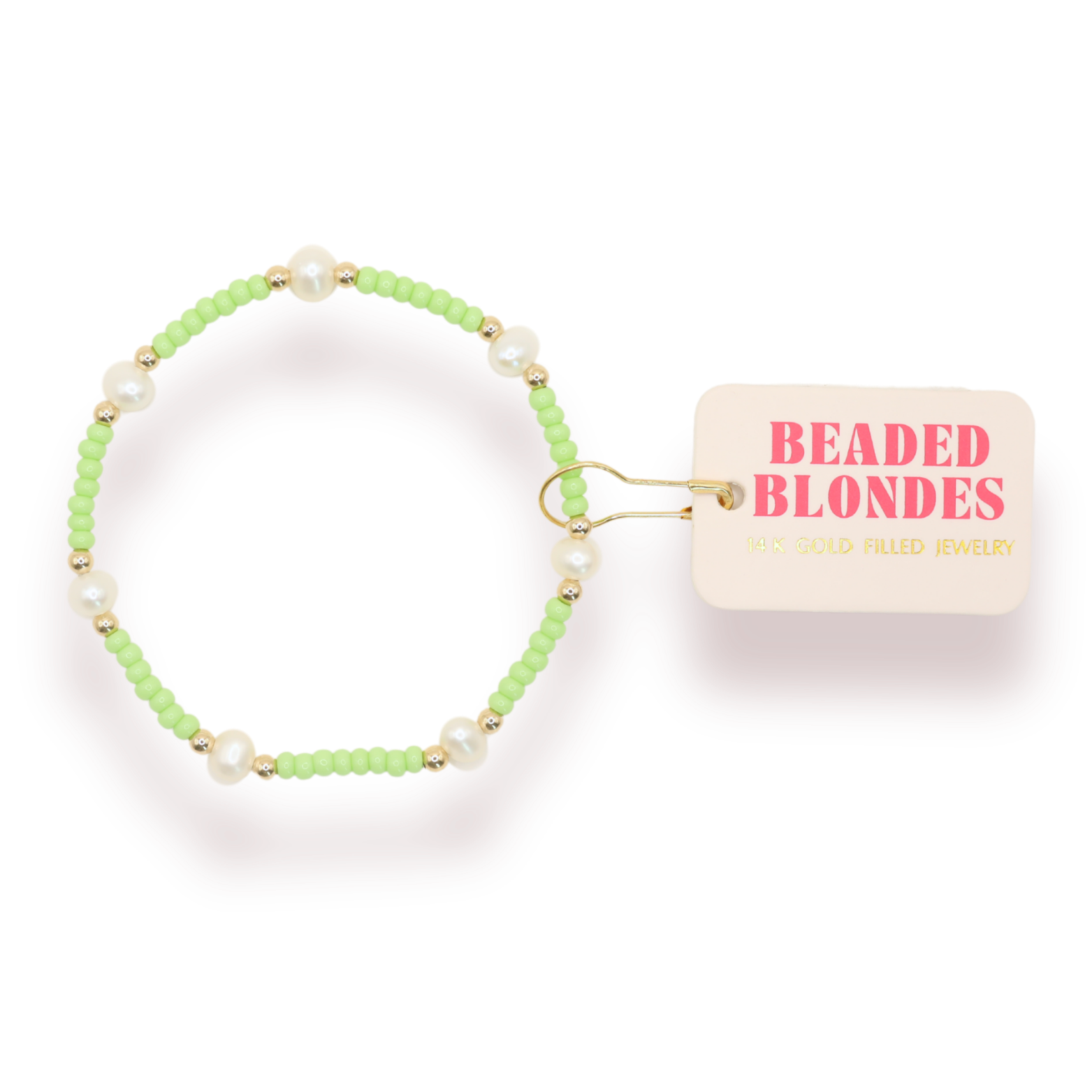 Pastel Green Pearl Bracelet