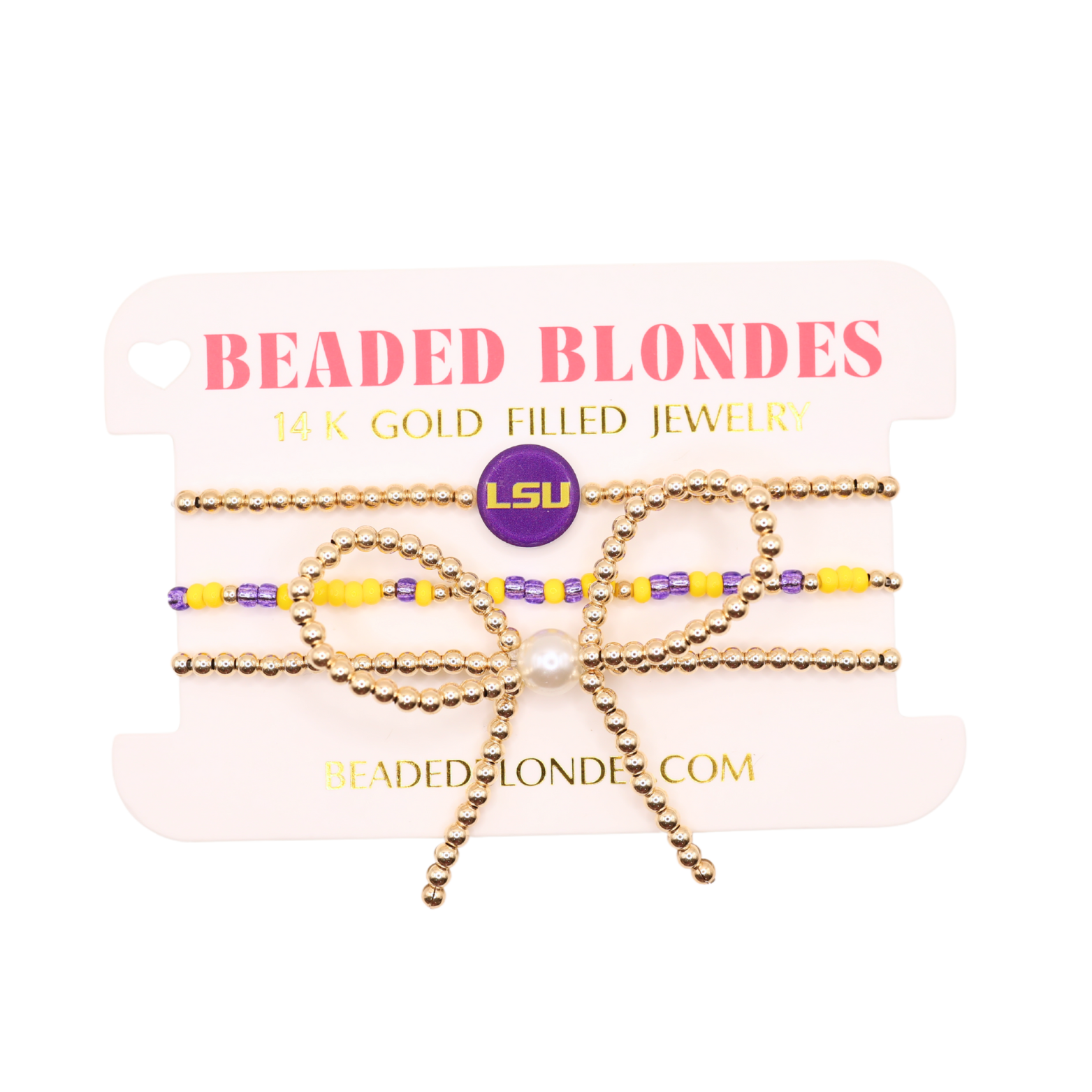 LSU/Tigers Logo Bow Stack of 3