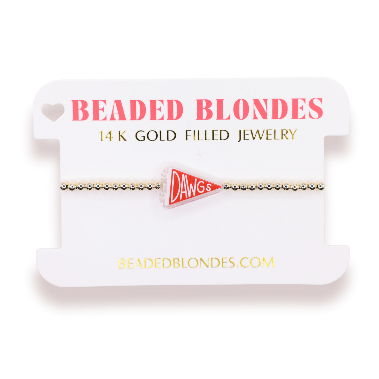Dawgs Flag Bracelet on Gold