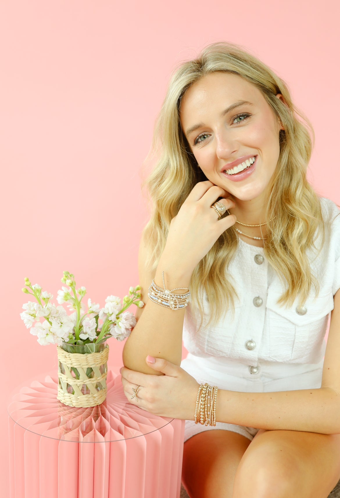 Pastel Periwinkle Pearl Bracelet