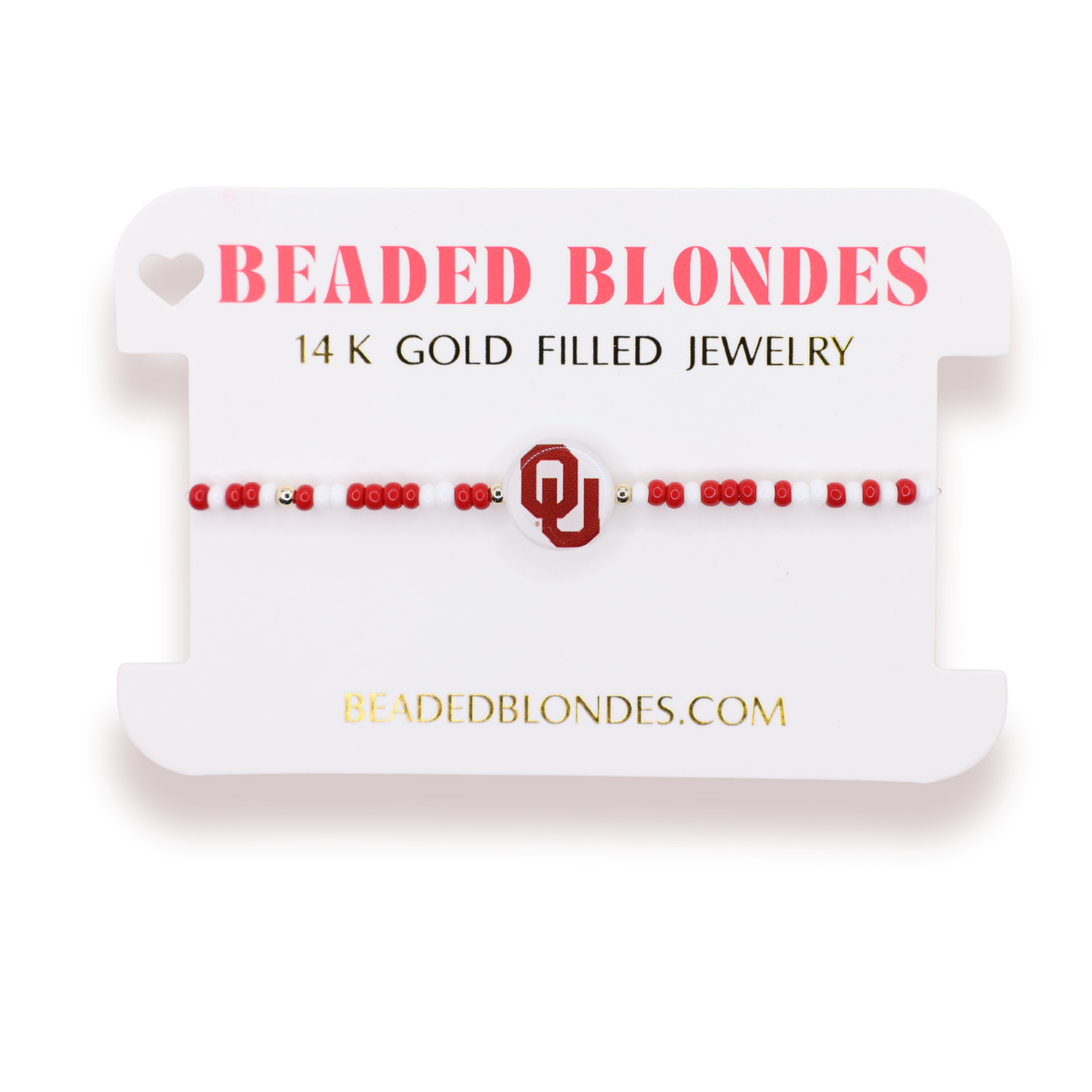 Oklahoma (OU) Logo Flip Bracelet on Color