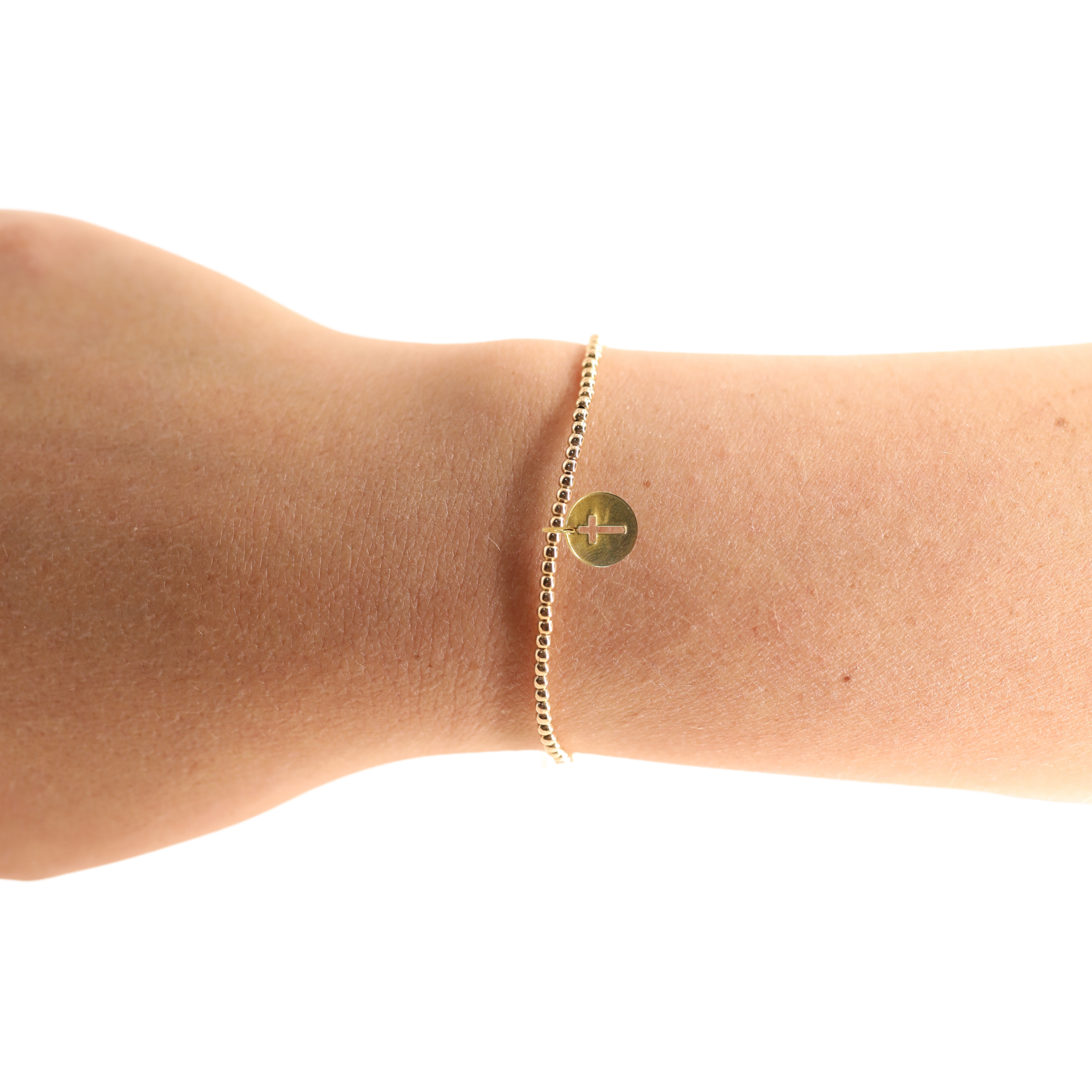 Cross Cutout Charm Bracelet