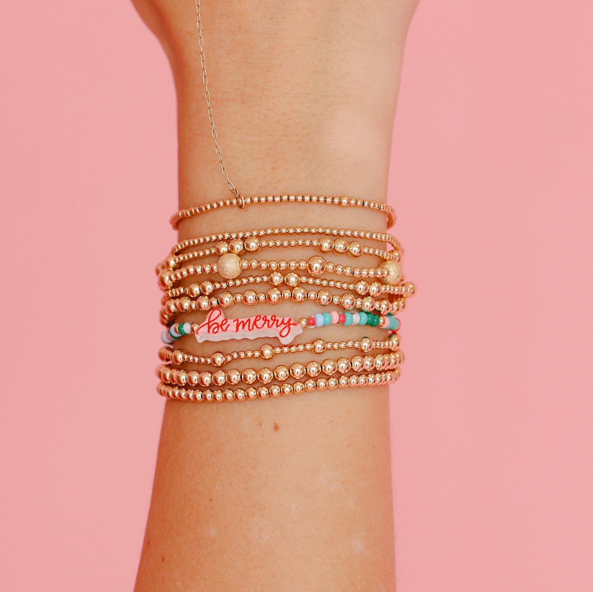 Be Merry on Christmas Sprinkle Bracelet (Kids Size)