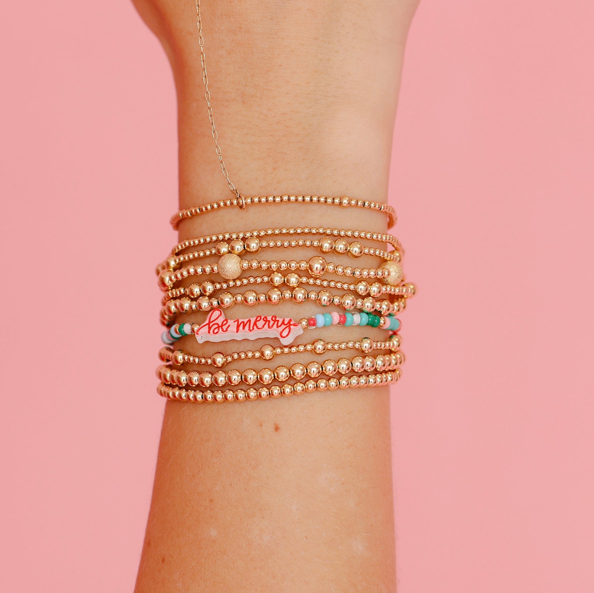 Be Merry on Christmas Sprinkle Bracelet (Kids Size)