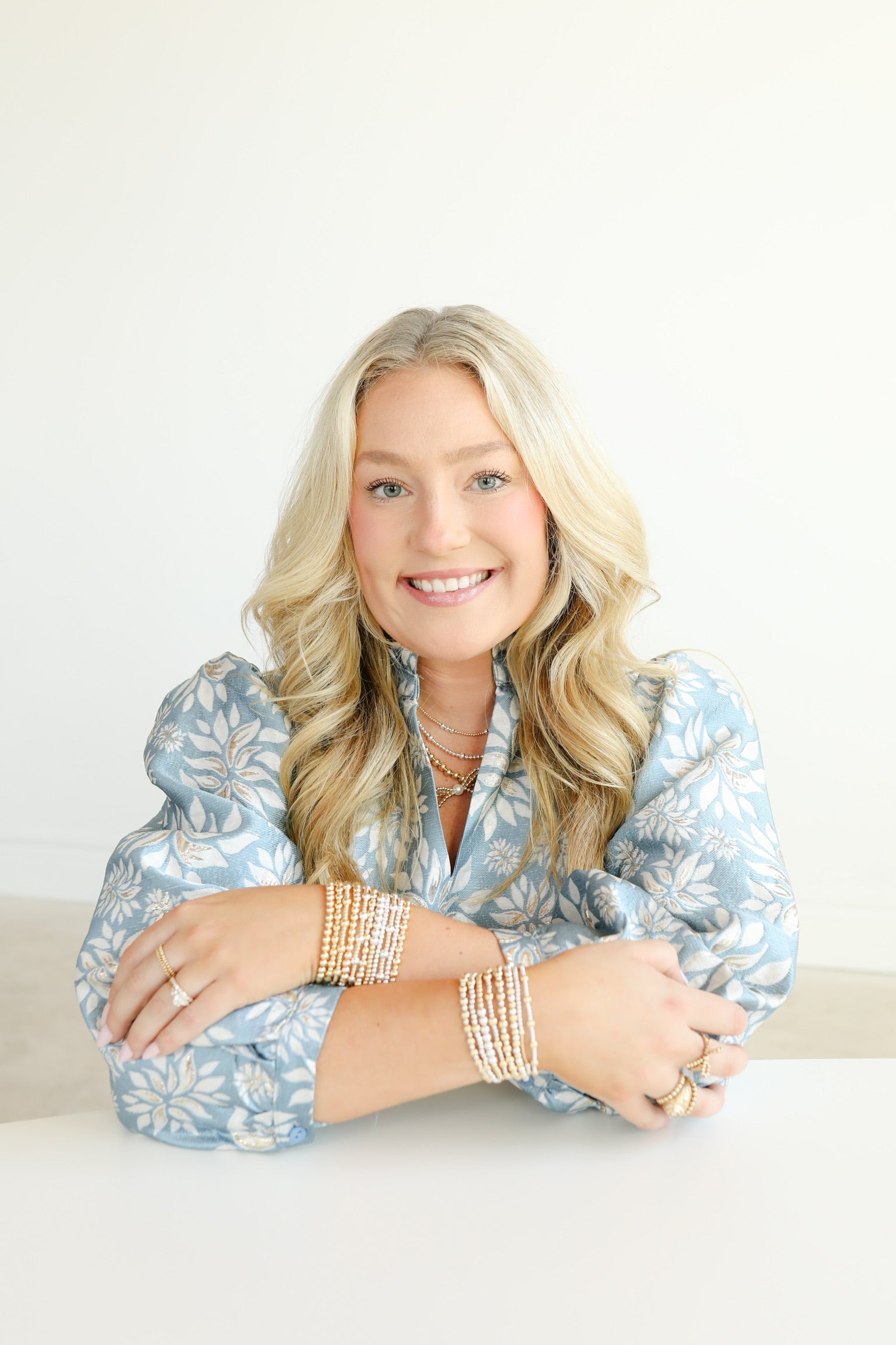 June Fluted in Silver with Gold