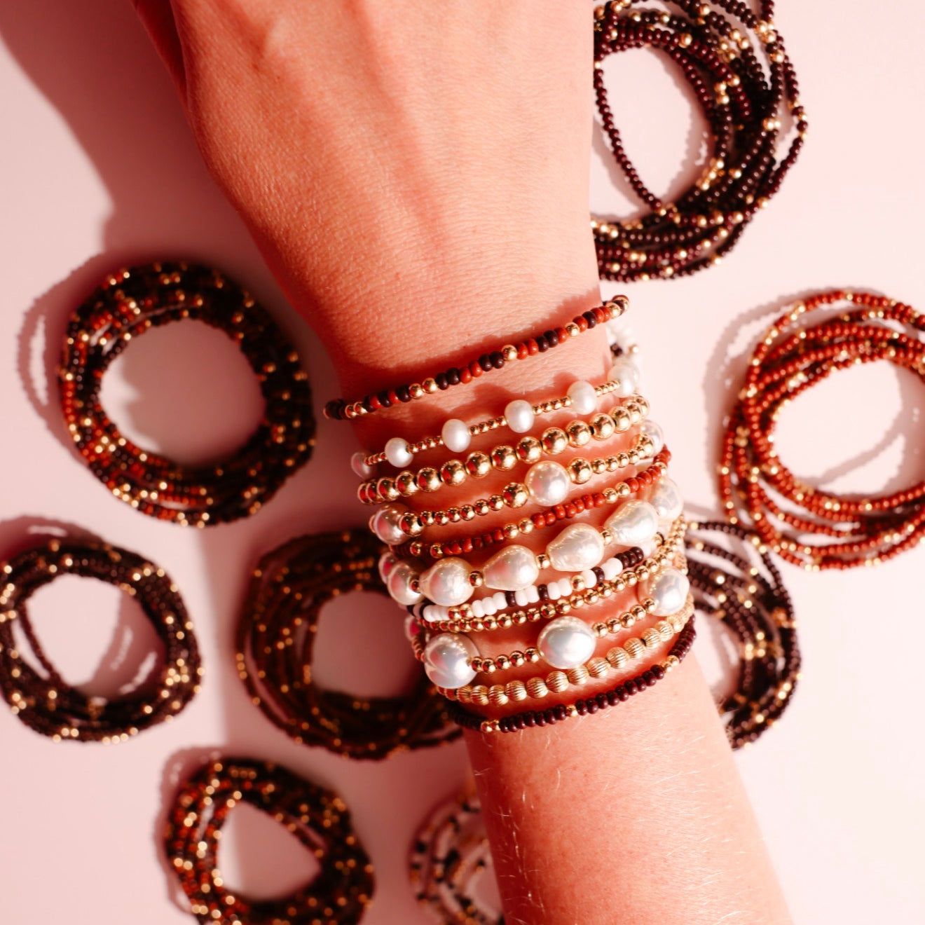 Mystery Brown Sprinkle Bracelet Set – 2 Bracelets