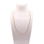 Olive Gold with Silver Beaded Necklace