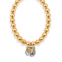 LSU Logo Large Gold Beaded Necklace