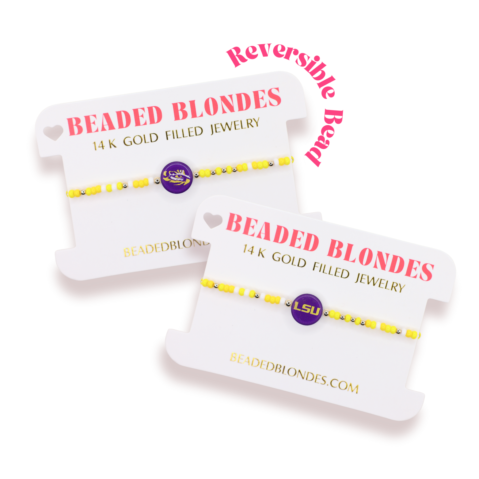 LSU Logo Flip Bracelet on Color