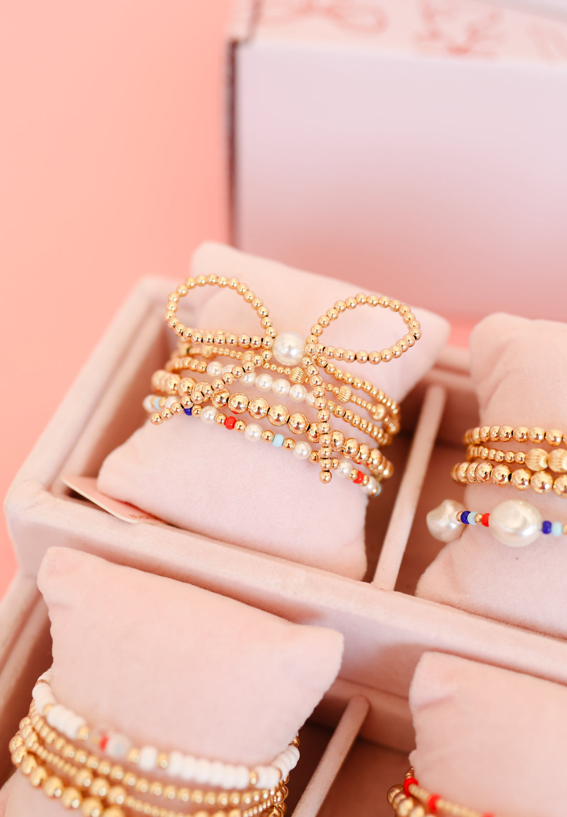 Red, White and Blue Luci Pearl Bracelet