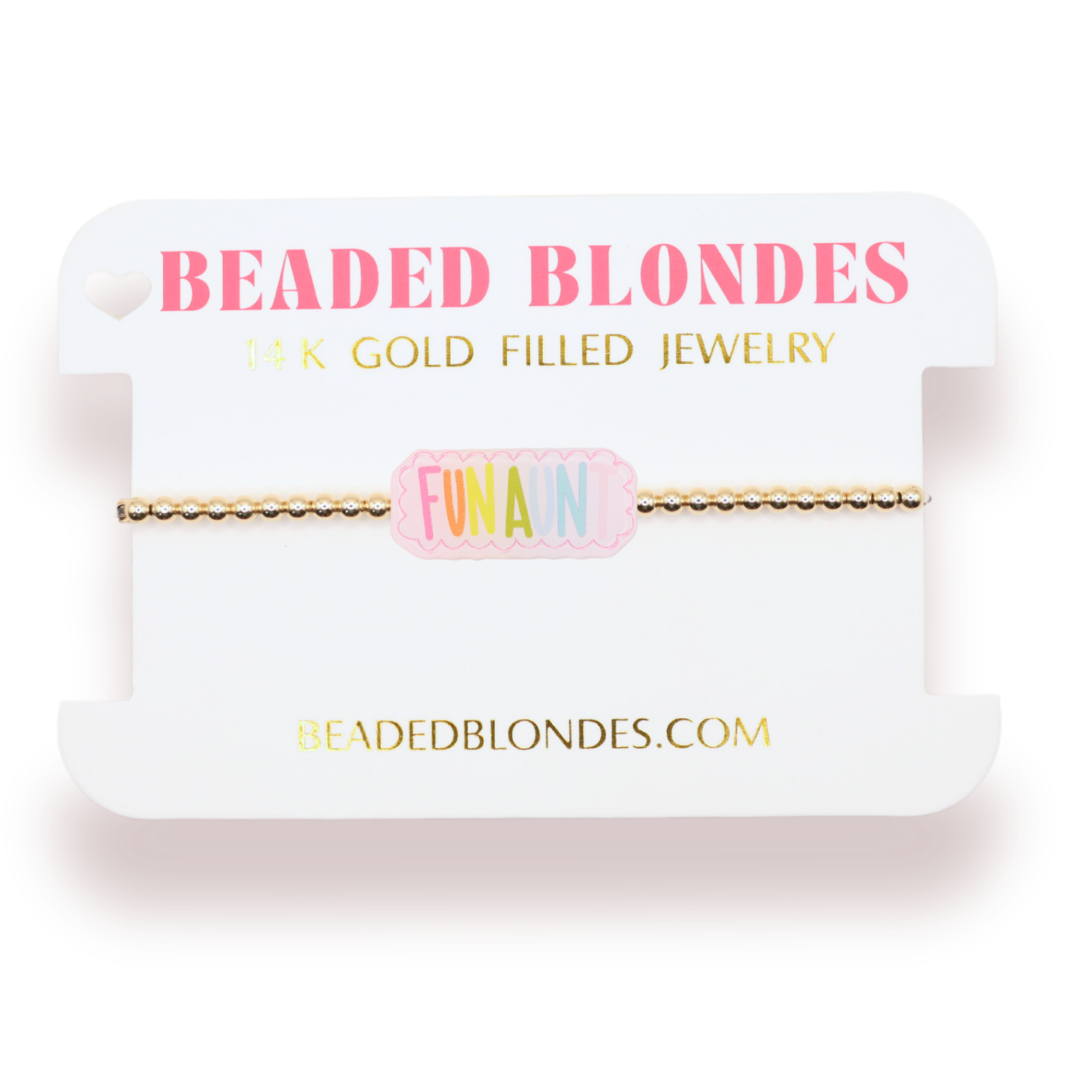 Fun Aunt Bracelet on Gold