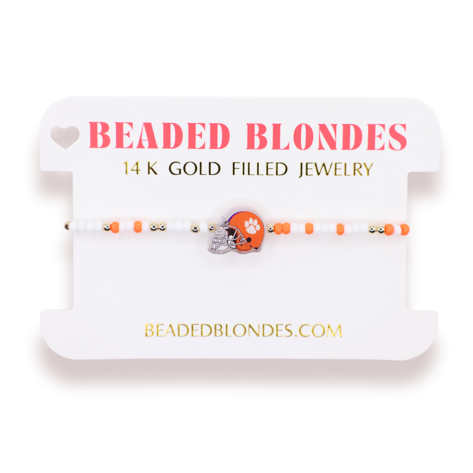 Clemson Helmet Bracelet on Color