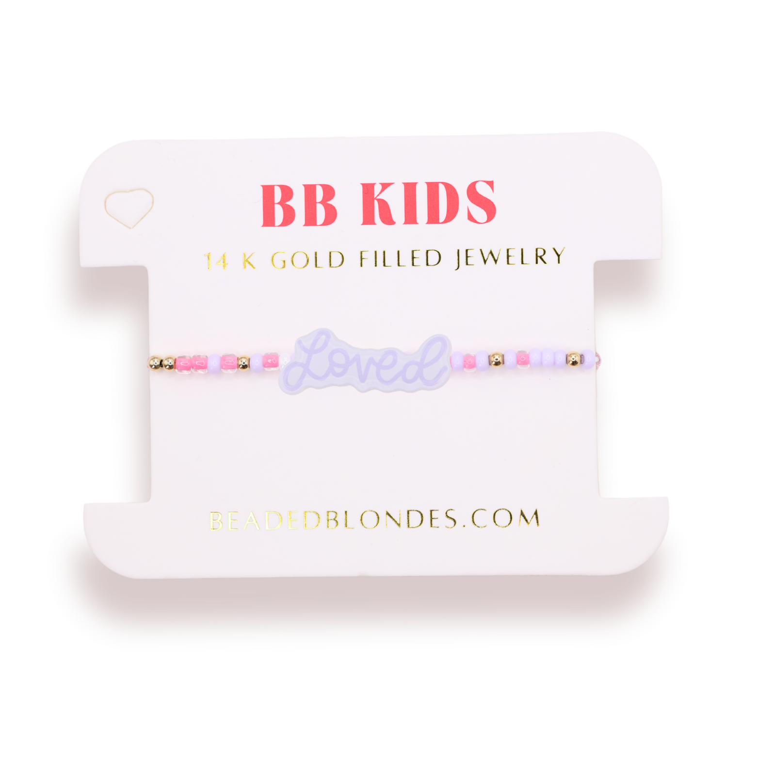 Cursive Loved Bracelet on Color (Kids Size)
