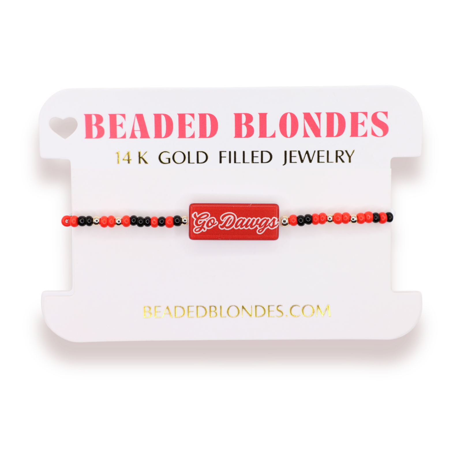 Go Dawgs Block Bracelet on Color