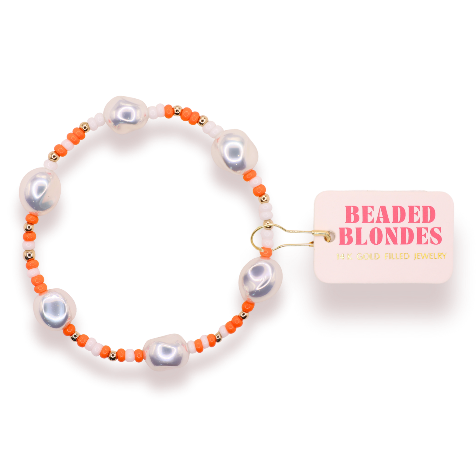 Orange and White Sadie Sprinkle Bracelet