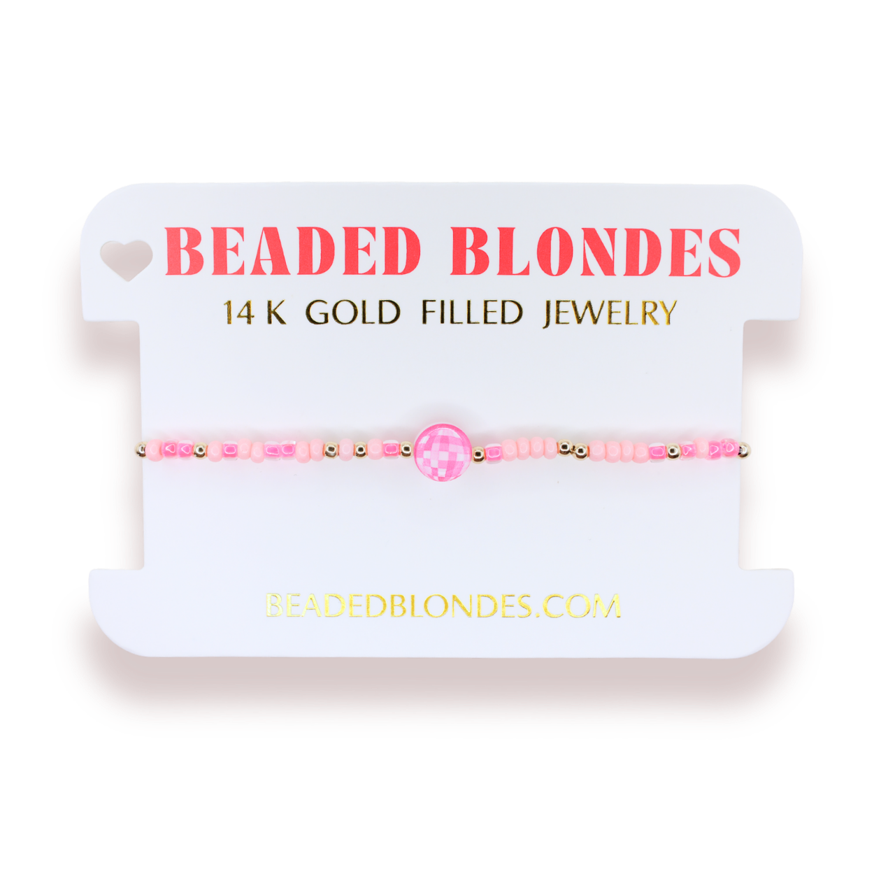 Disco Ball Bracelet on Pink Sprinkle