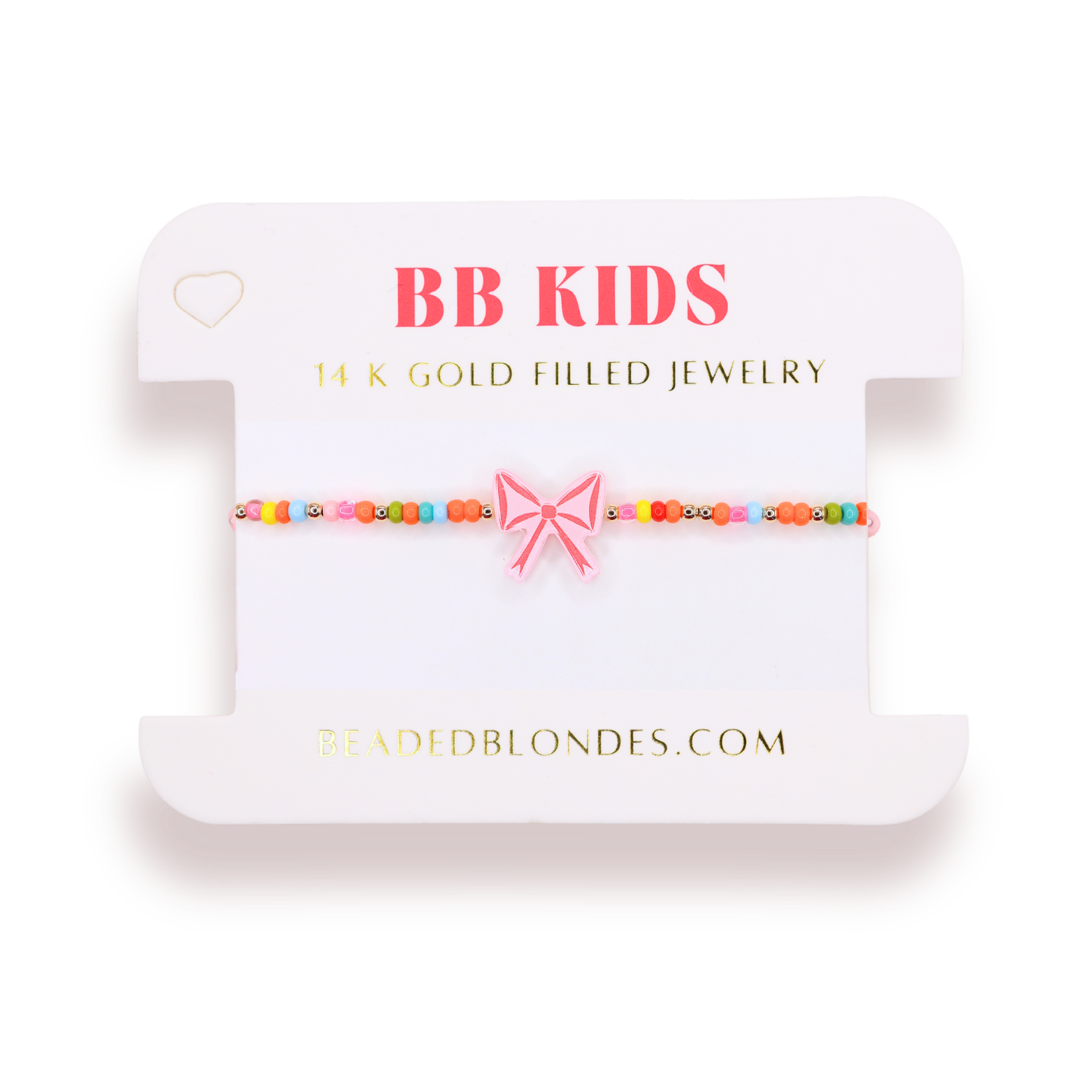 Red Bow Bracelet on Color (Kids Size)