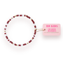 Maroon & White Sprinkle Bracelet (Kids Size)