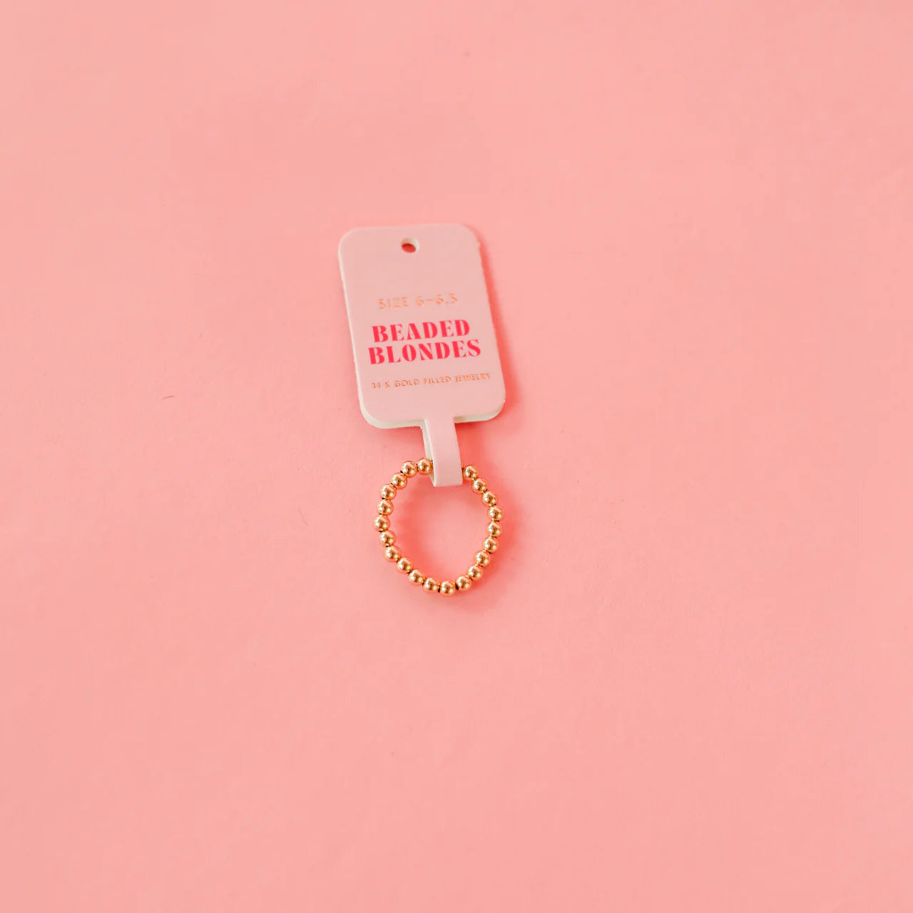 Lauren 3MM Beaded Band Ring in Gold