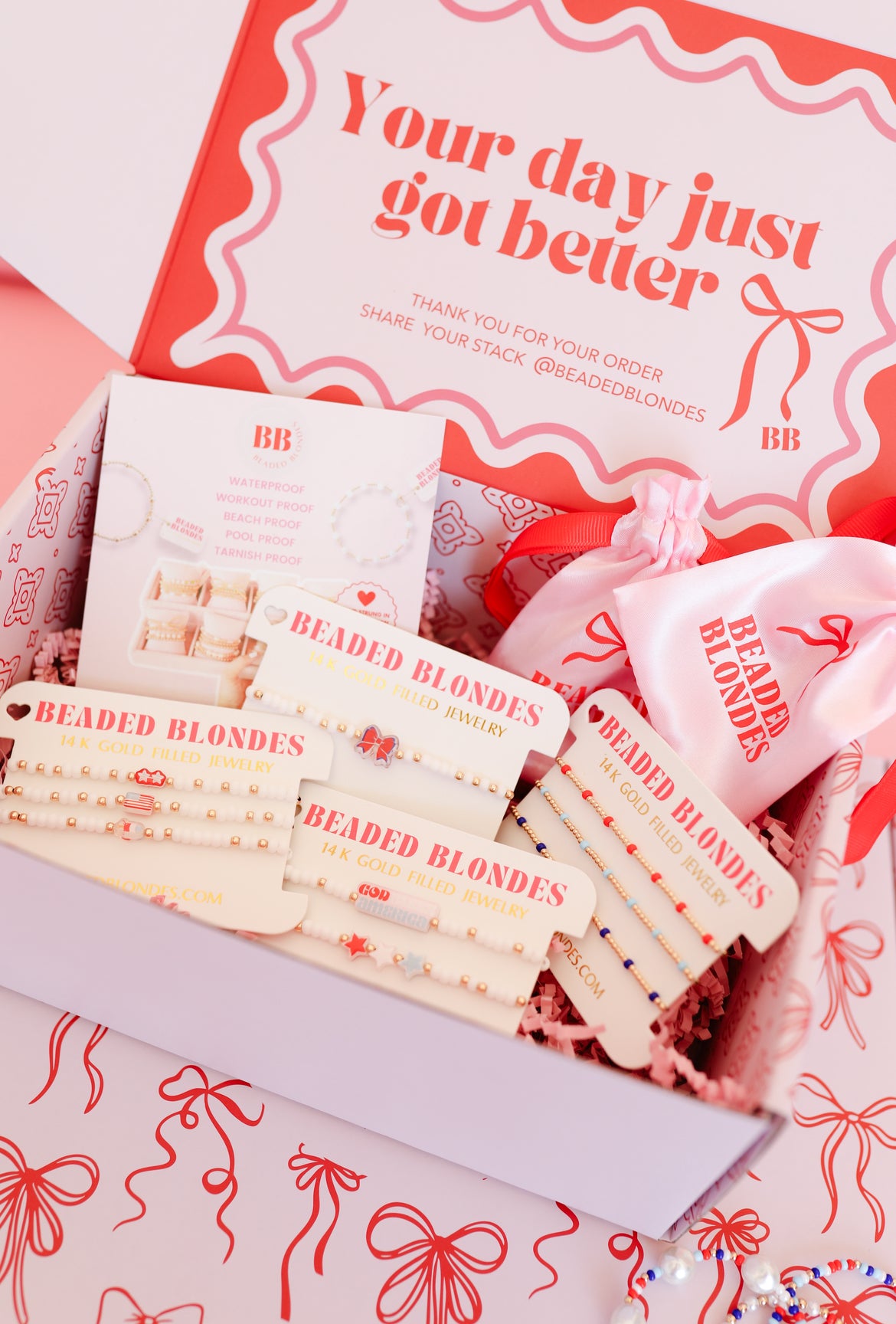 Red, White and Blue Star Bracelet