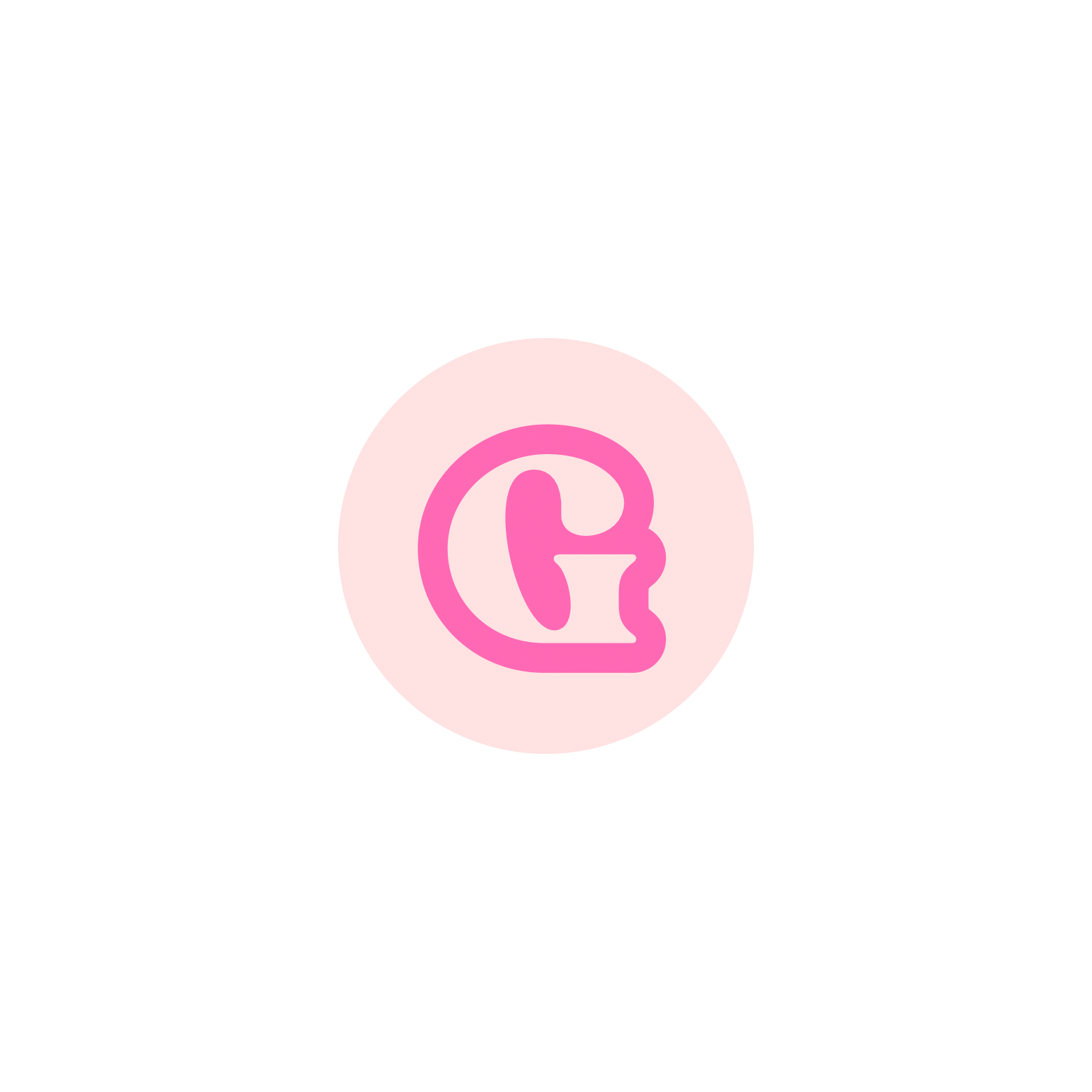 Pink BB Bead Initial Letter Ring