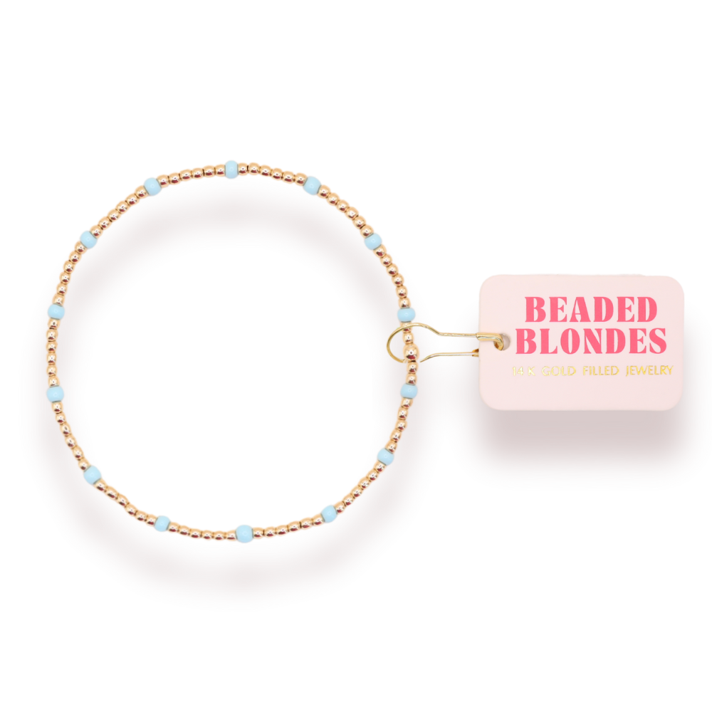 Powder Blue Dainty Poppi Bracelet (Kids Size)