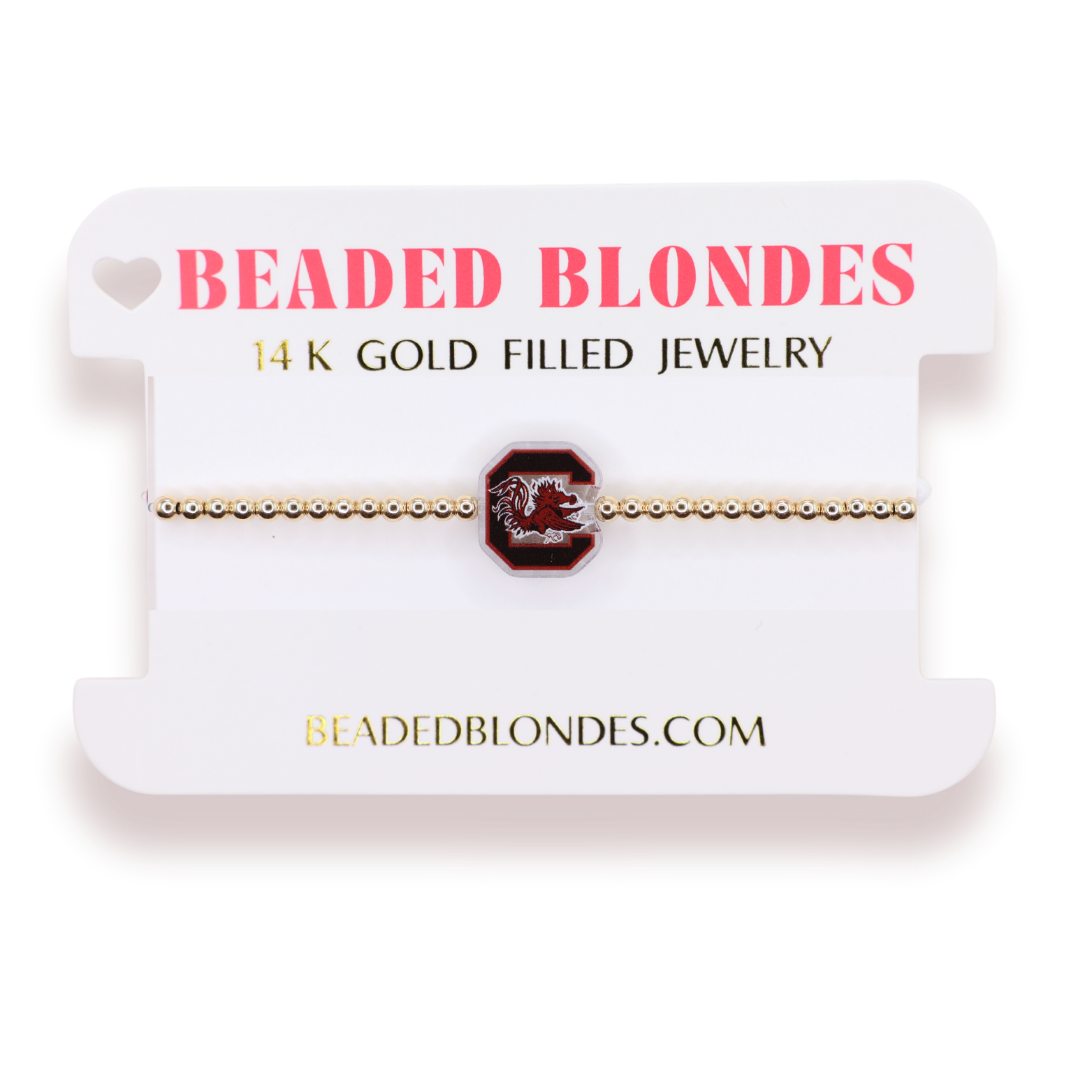 South Carolina Logo Bracelet on Gold