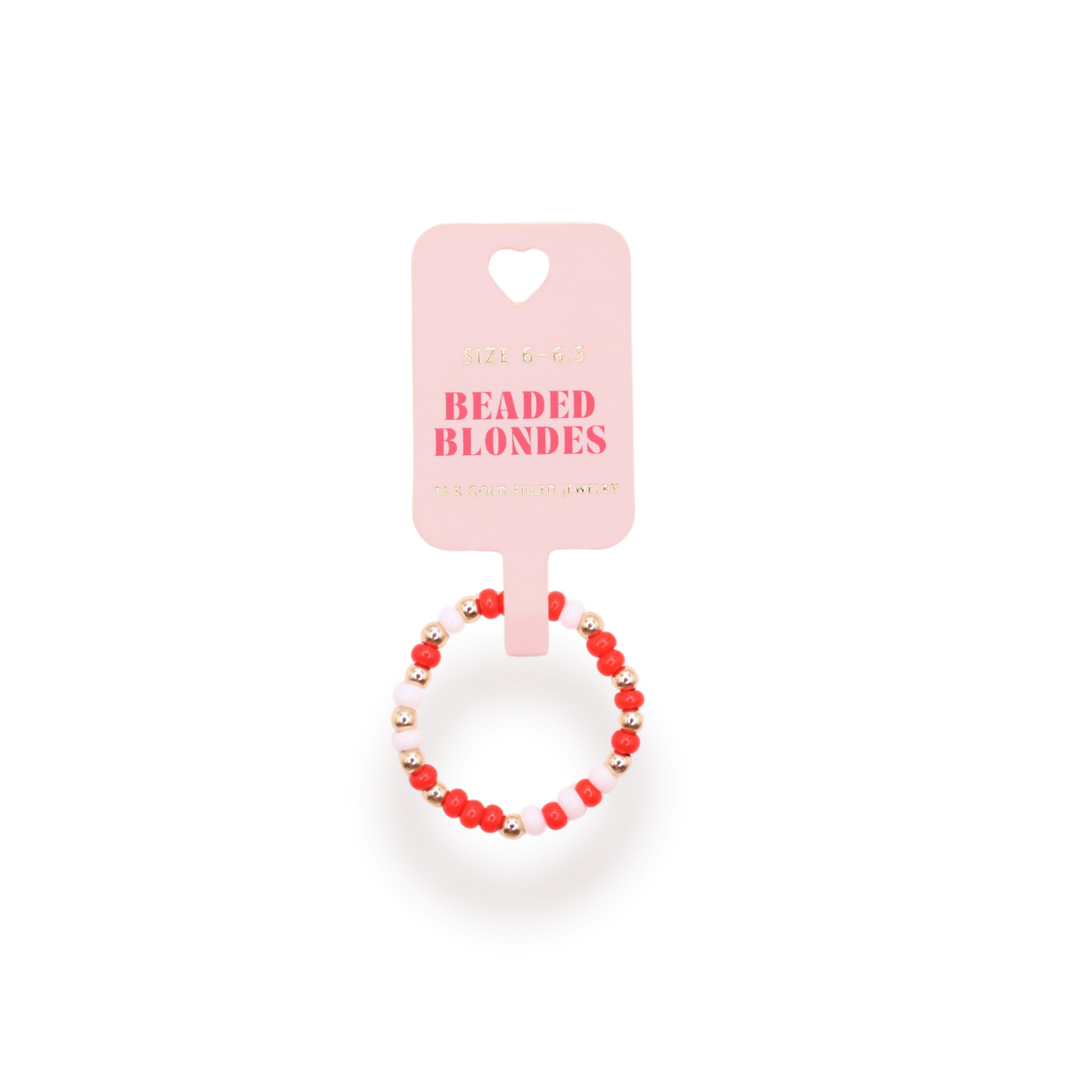 Bright Red & White Sprinkle Ring