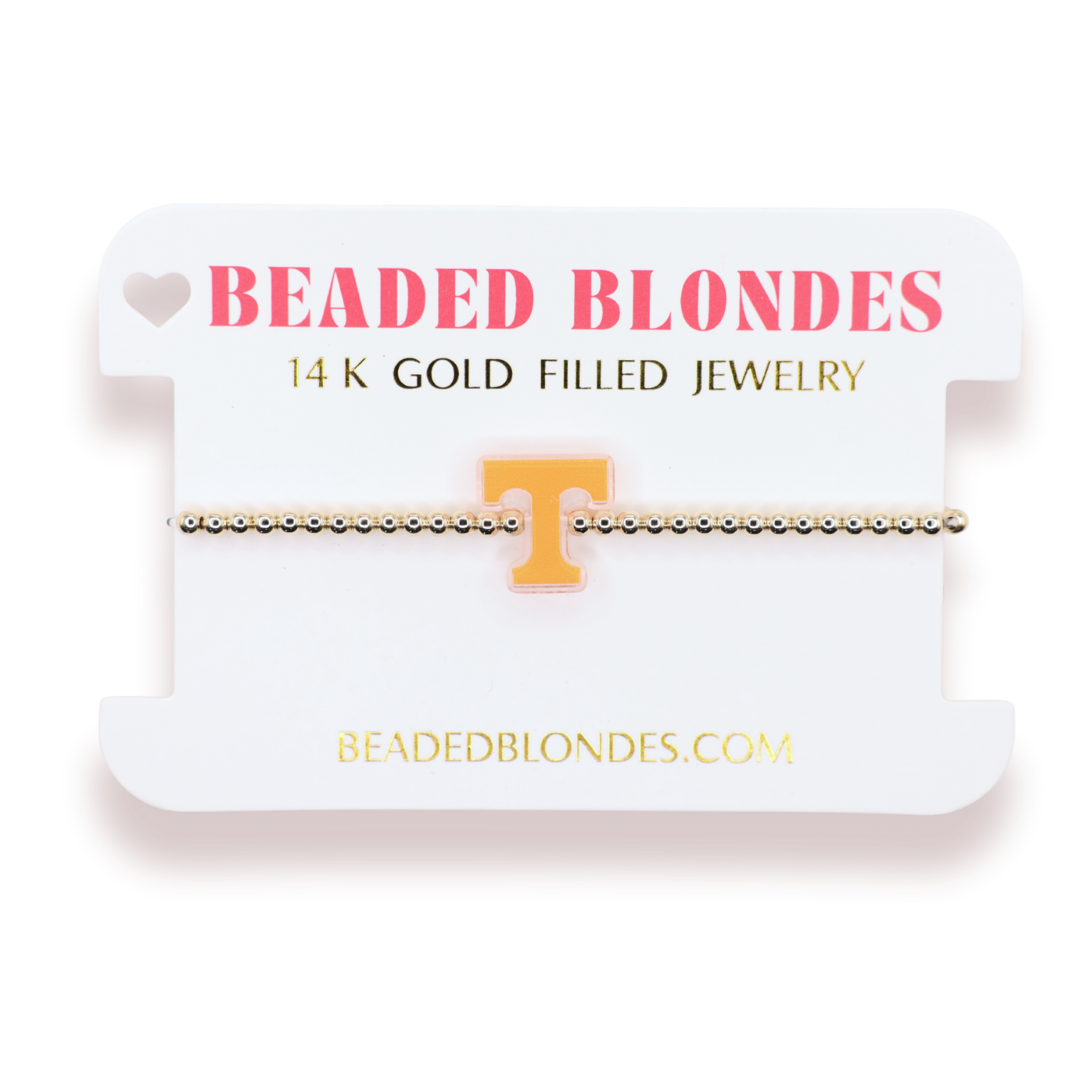 Tennessee Logo Bracelet on Gold