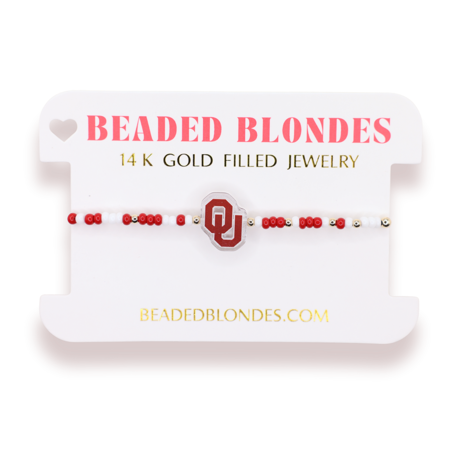Oklahoma (OU) Logo Bracelet on Color