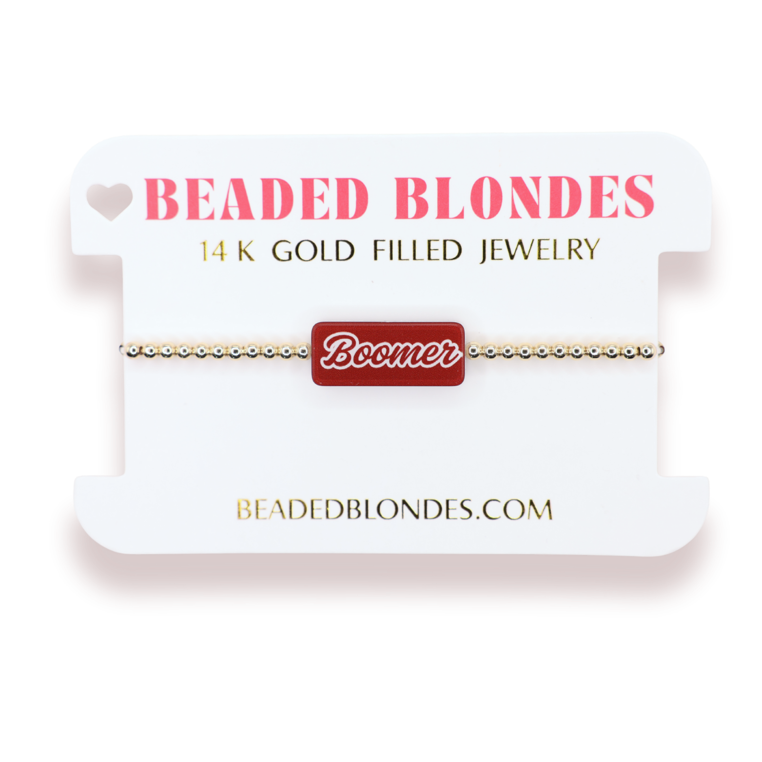 Boomer Block Bracelet on Gold