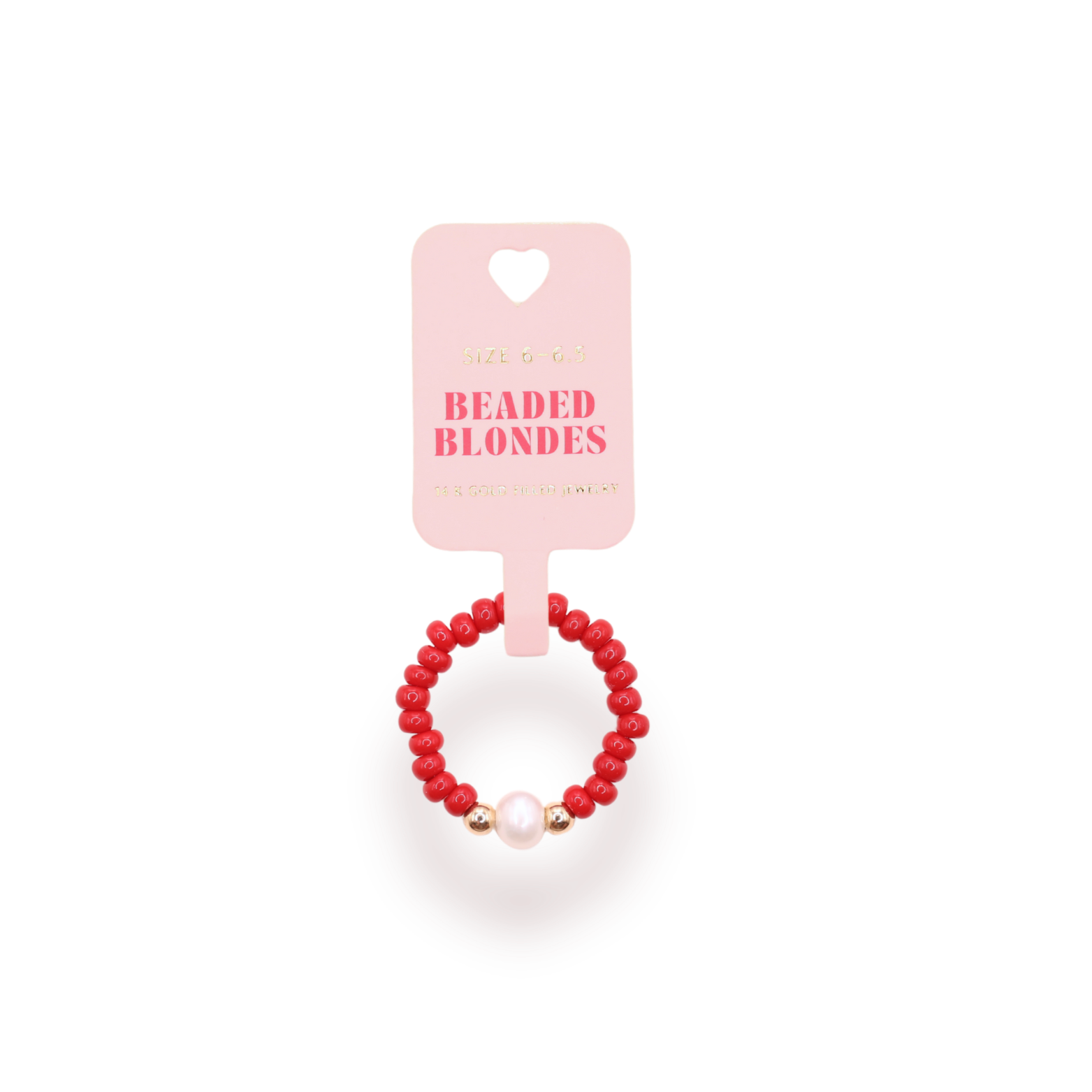 Crimson Red Pearl Ring