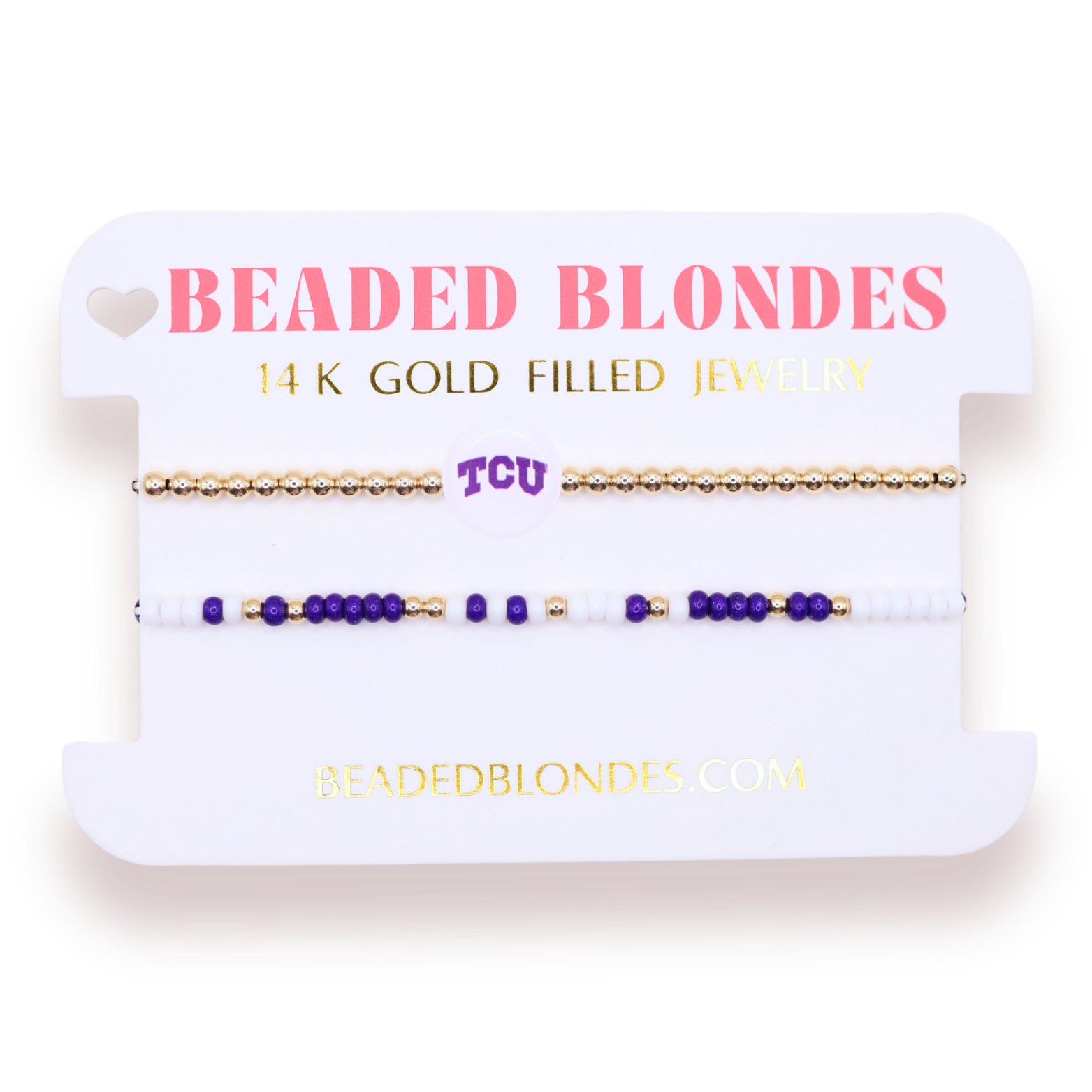 TCU/ Frogs + Sprinkle Logo Bracelet Stack of 2