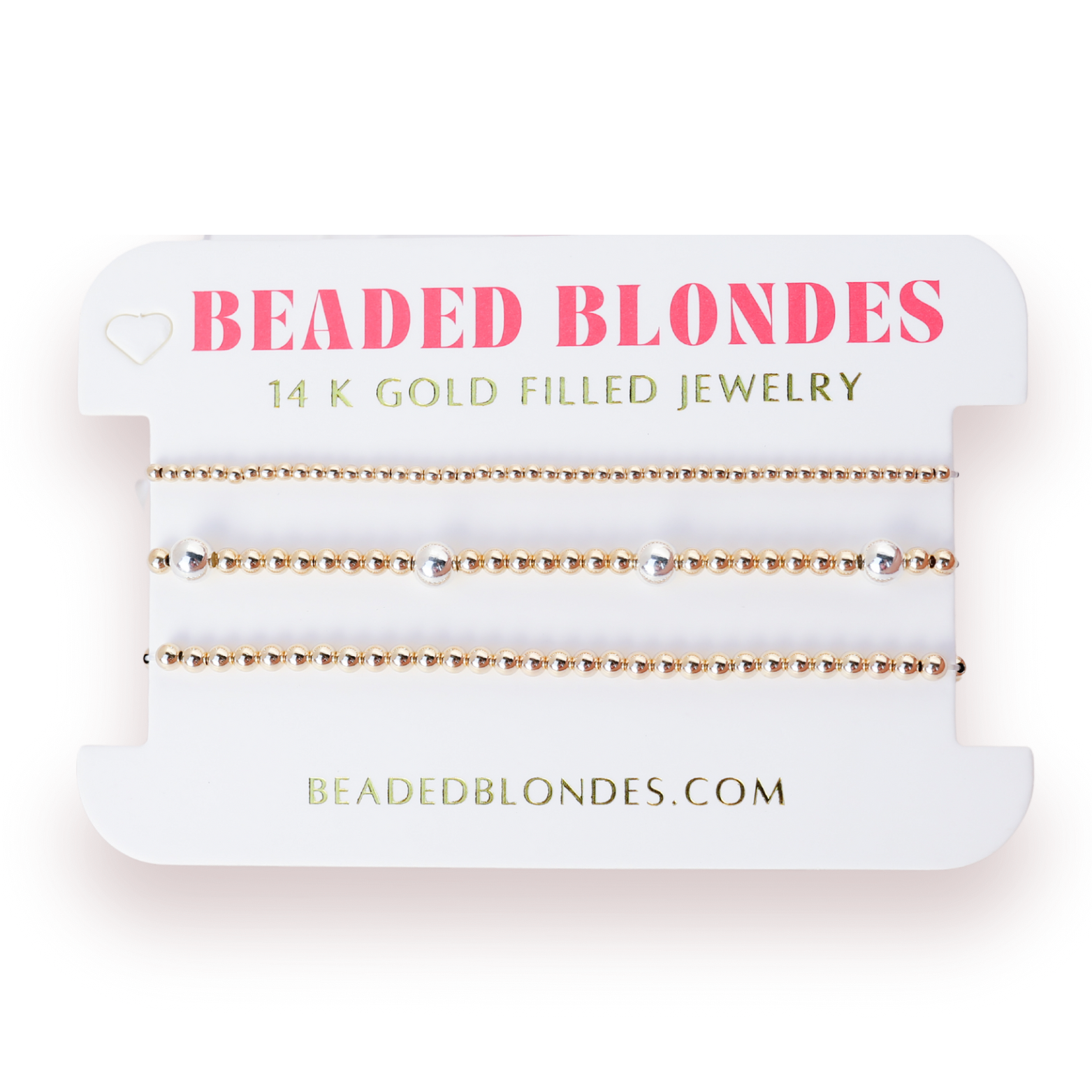 Dainty Everyday Bracelet Stack in Mixed Metal (Set of 3)