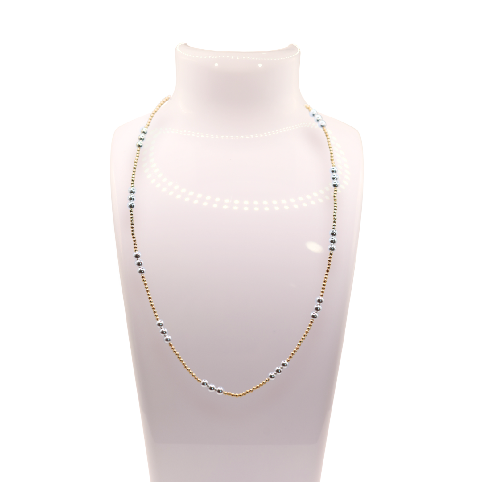 ILY Mixed Metal Beaded Necklace