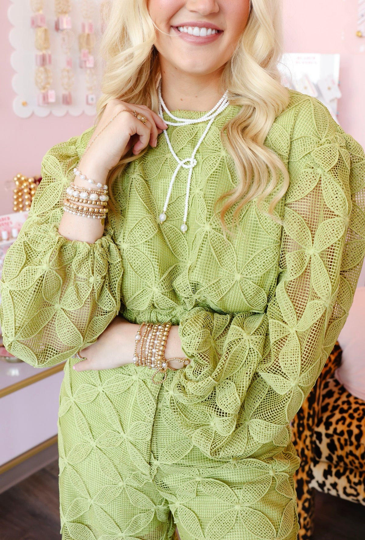 Luster White Beaded Wrap Necklace