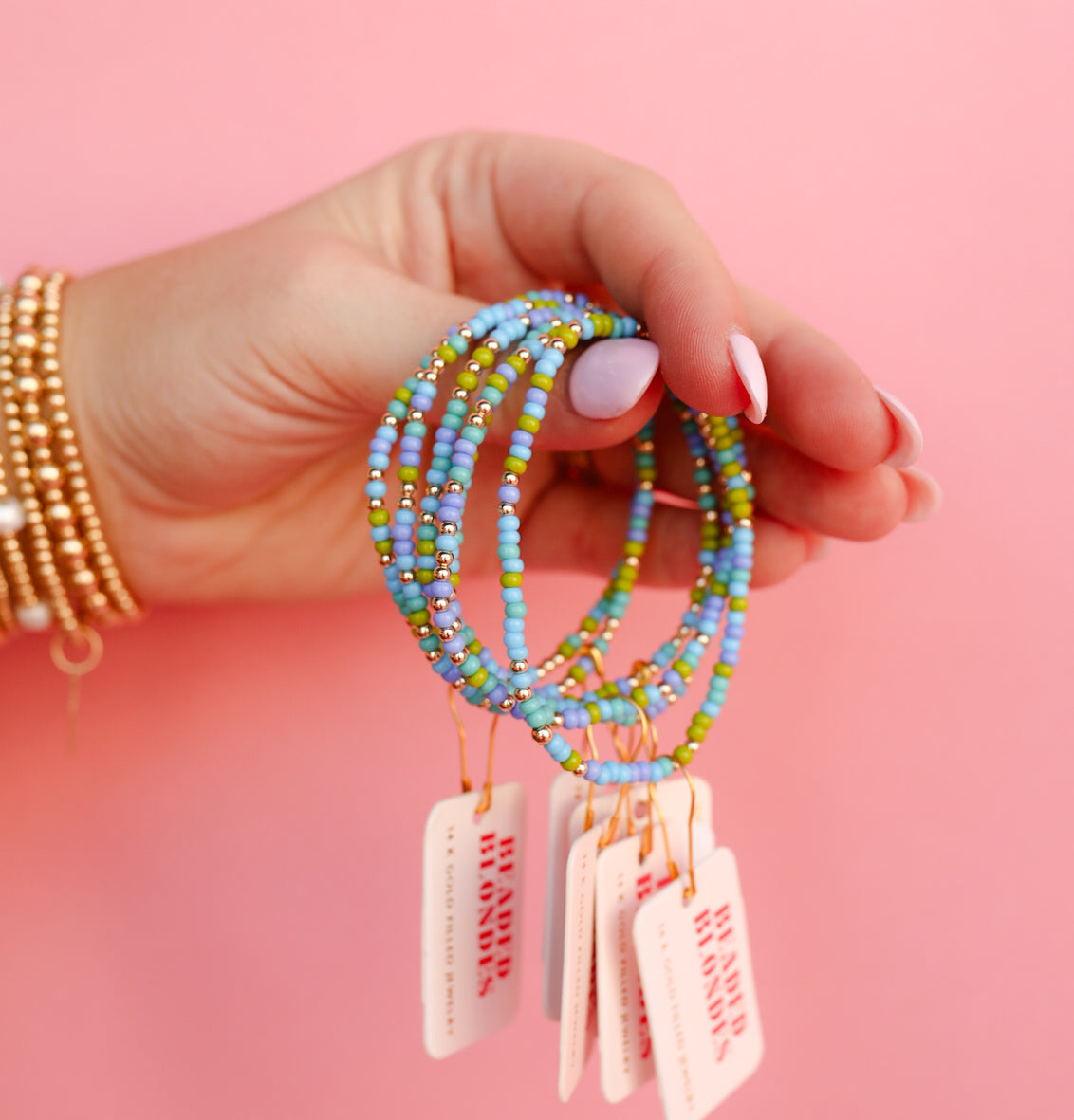 Blues & Green Sprinkle Bracelet (Kids Size)