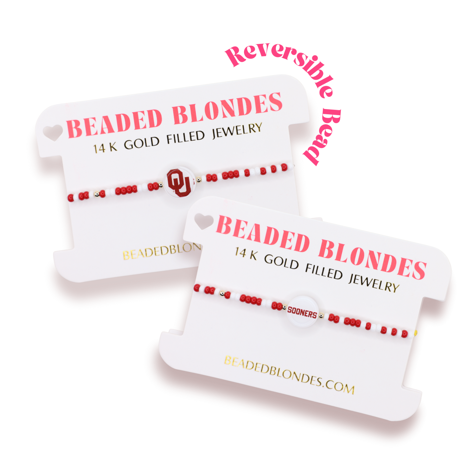 Oklahoma (OU) Logo Flip Bracelet on Color