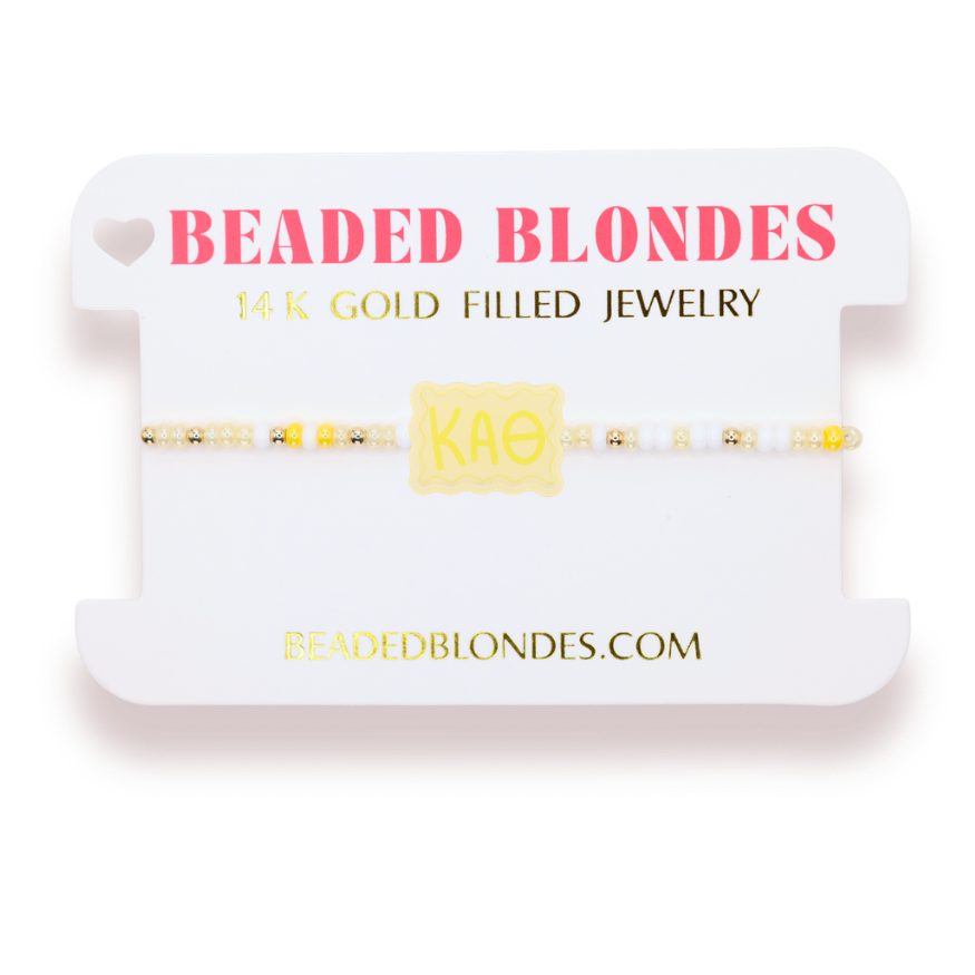Kappa Alpha Theta Block Bracelet on Color