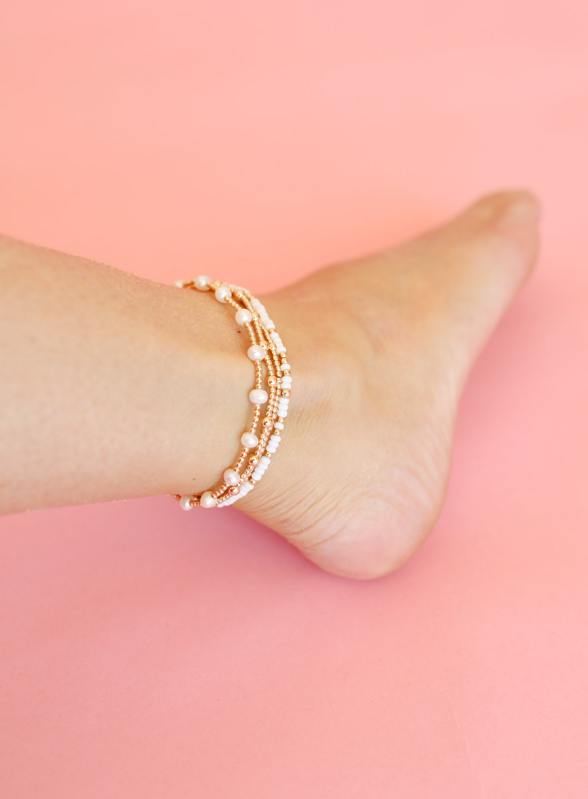 White Sprinkle Anklet