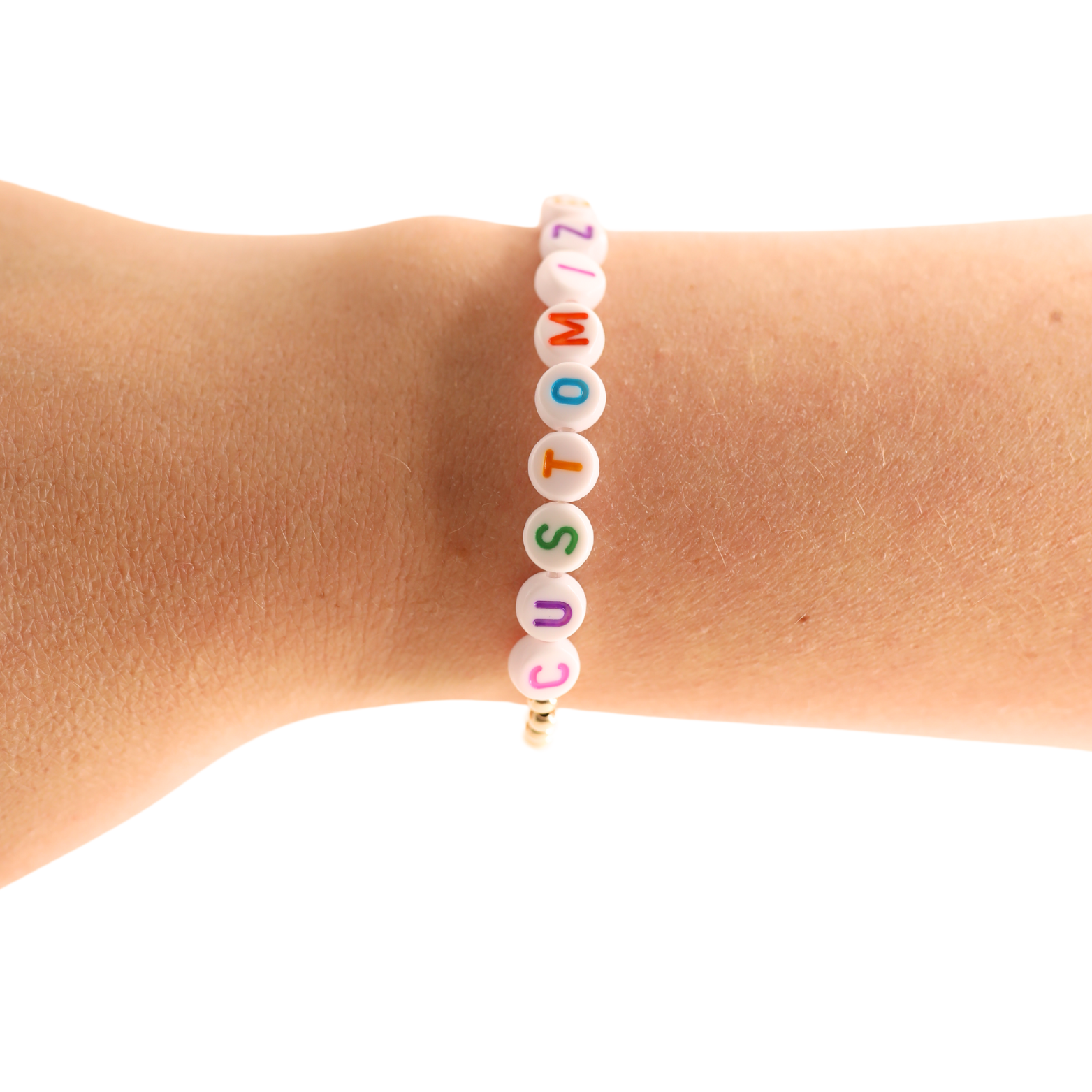 Colorful Custom Bracelet in Gold