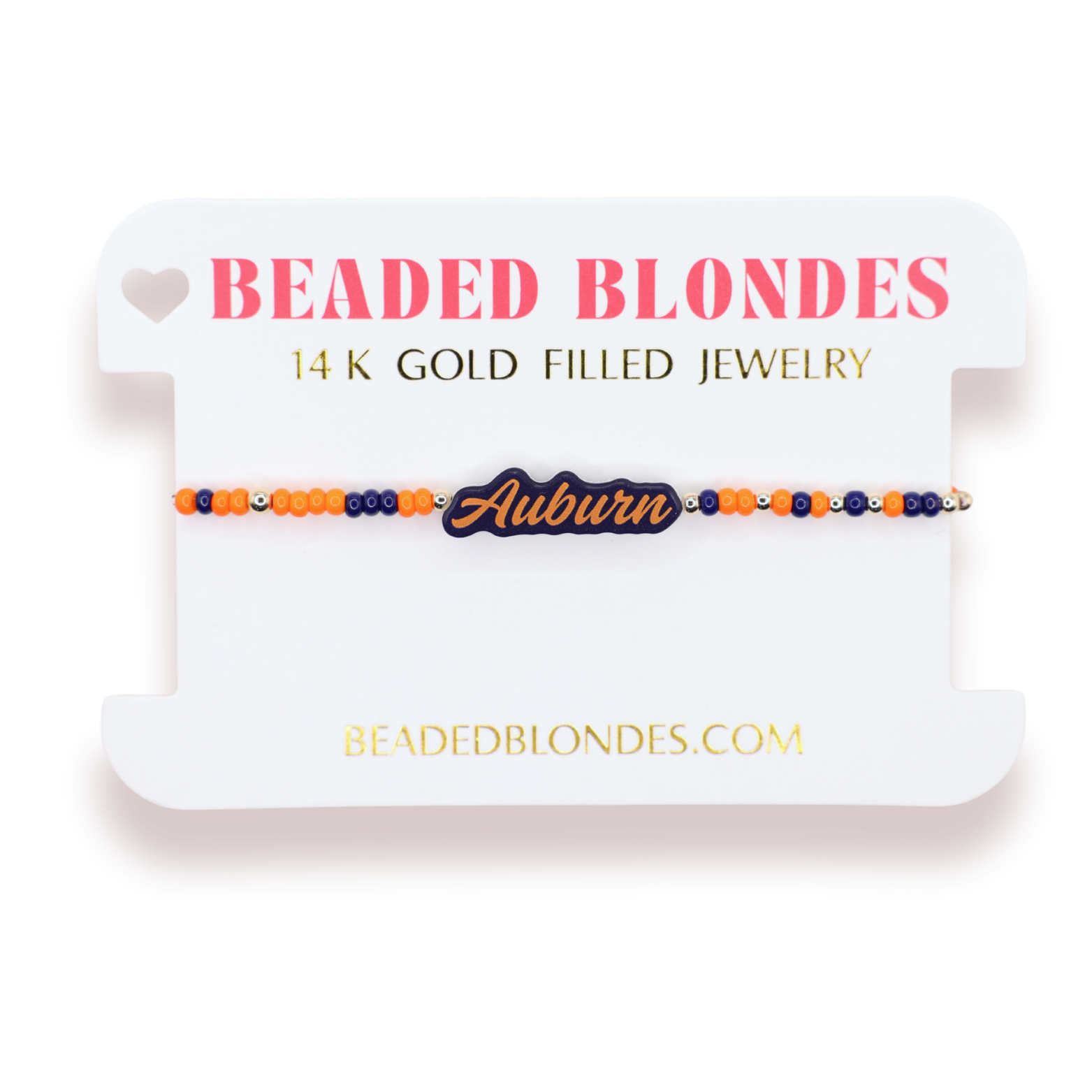 Auburn Word Bracelet on Color