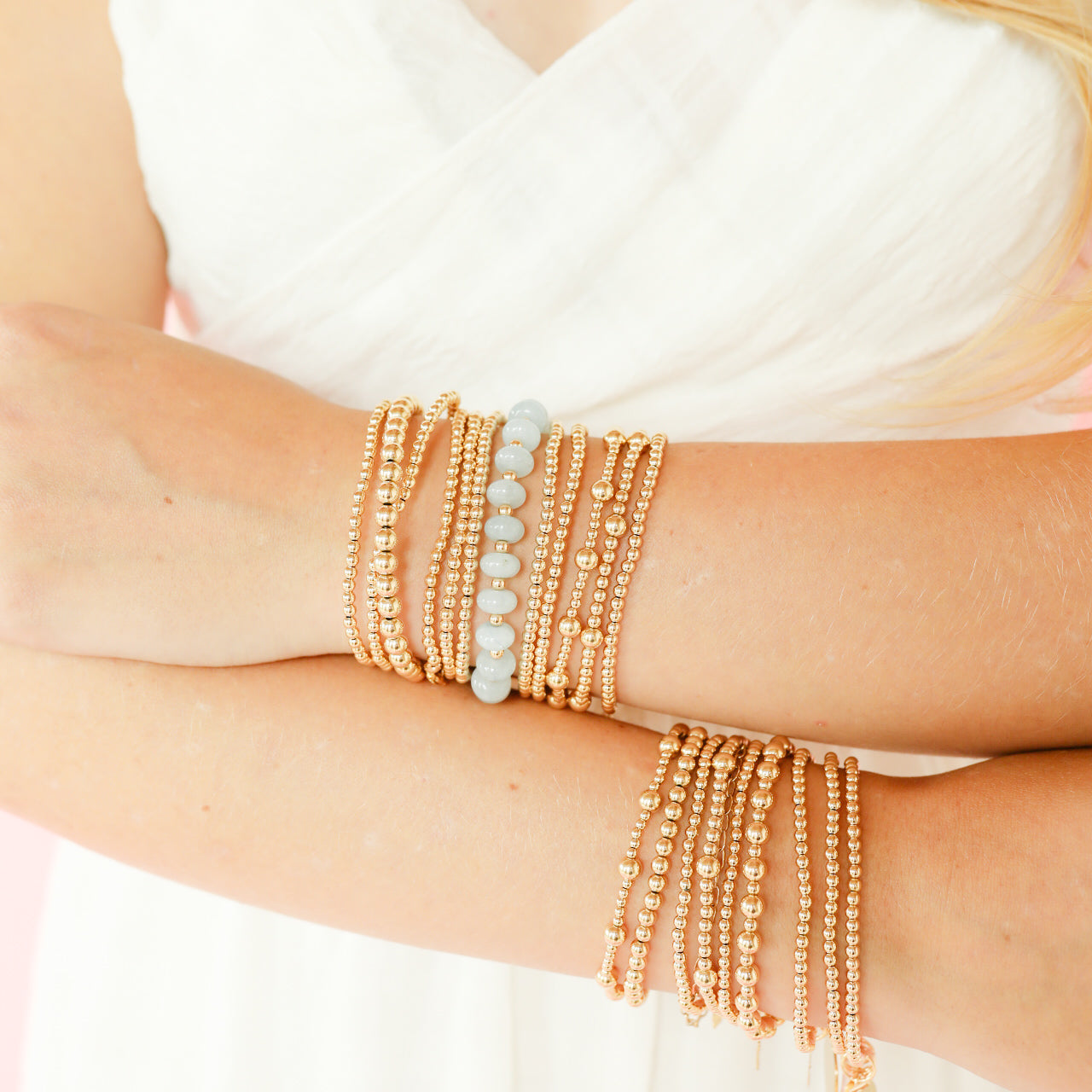 Light Blue Gemstone Bracelet (Sale)