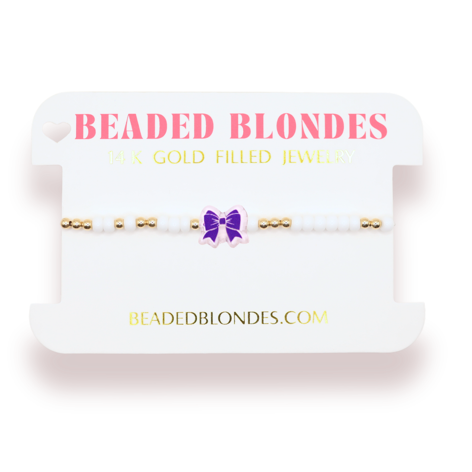 Royal Blue and White BB Gameday Bow Bracelet (Sale)