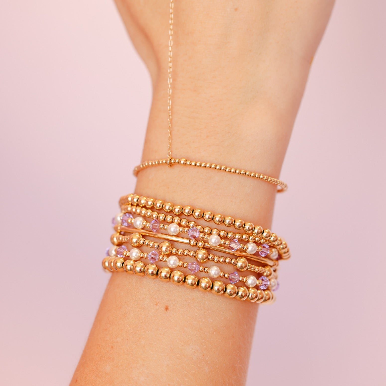 Light Purple Pearl June Bracelet