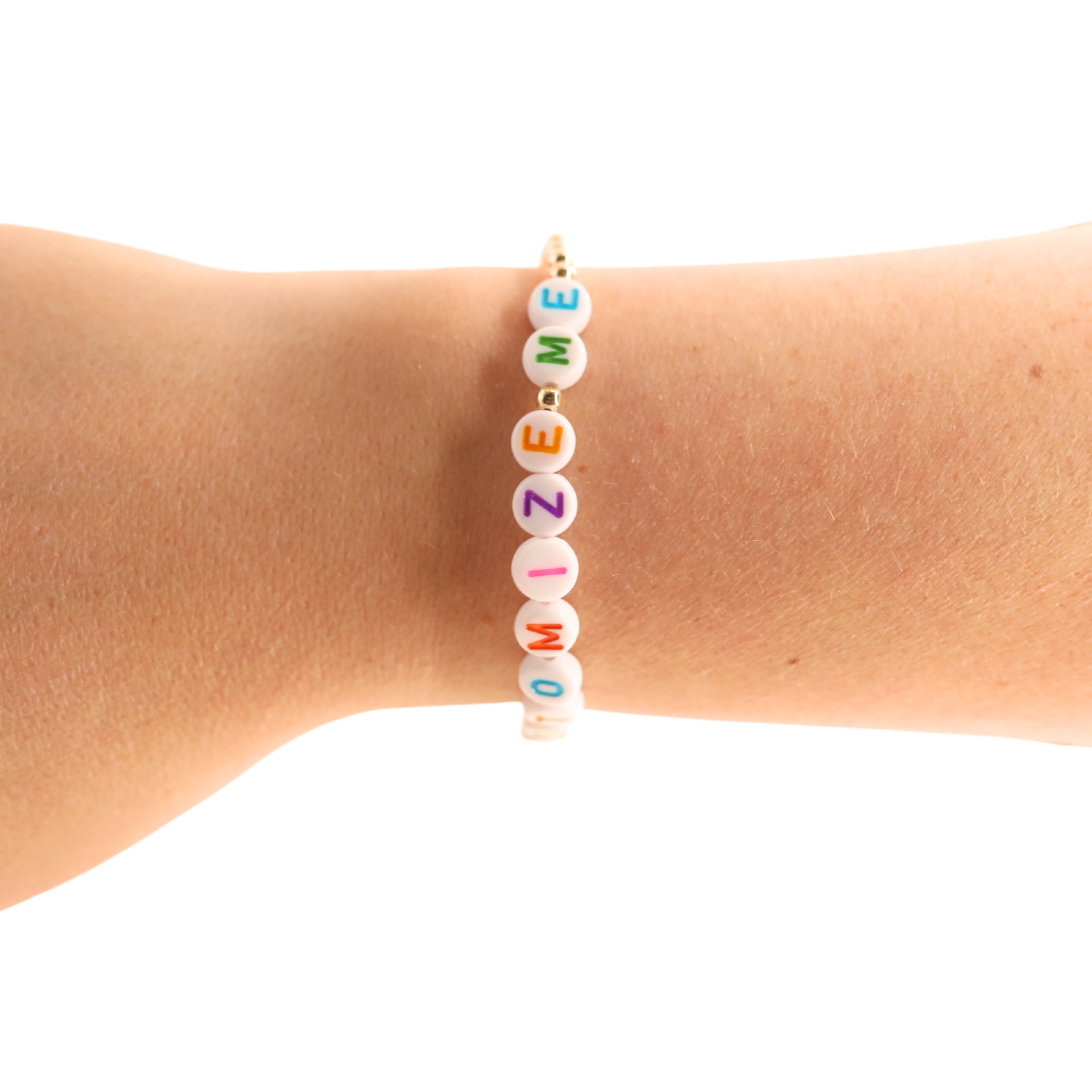 Colorful Custom Bracelet in Gold