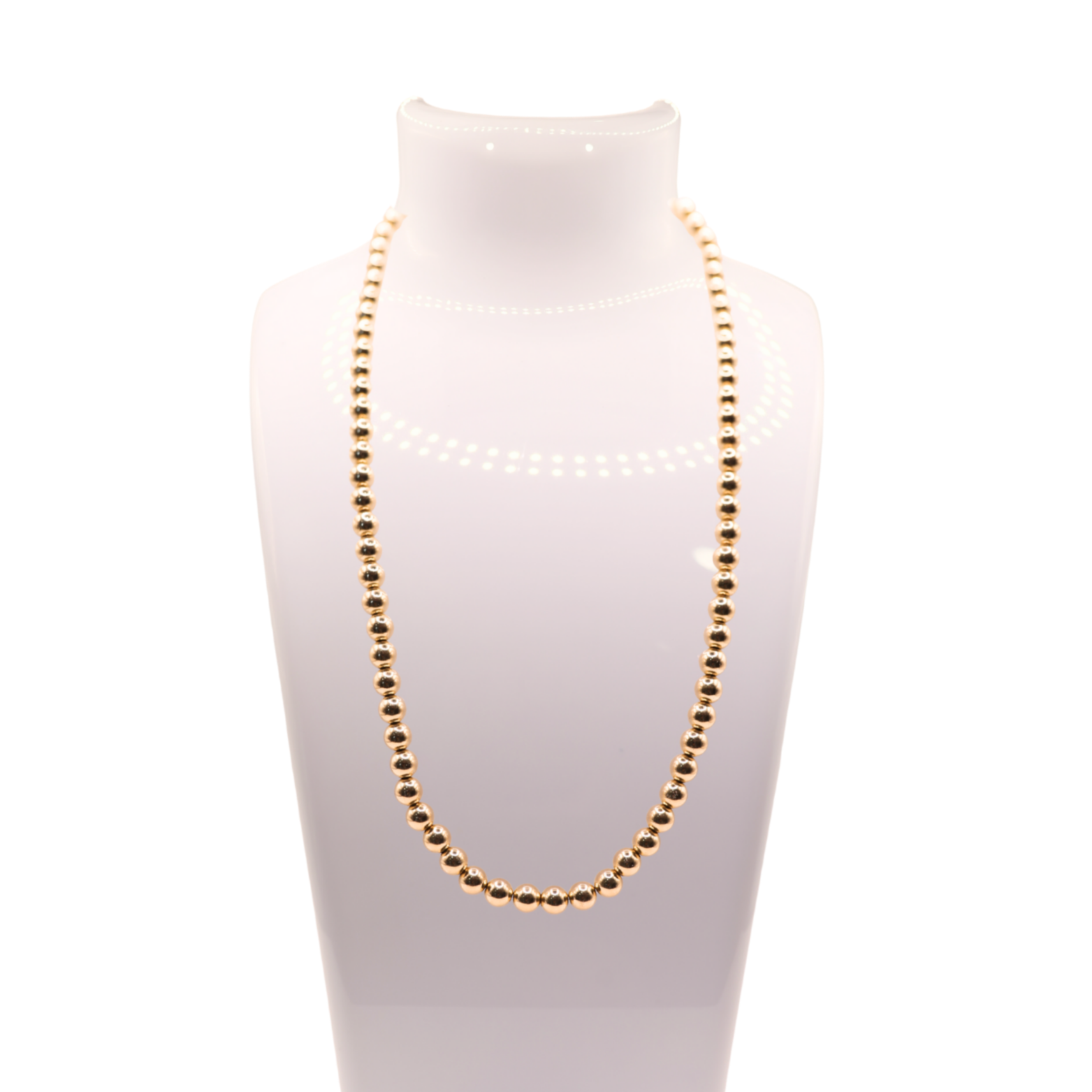 5MM Gold Beaded Necklace